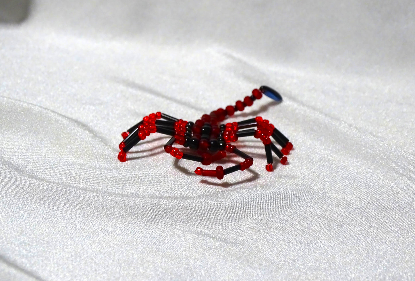 Red and Black Beaded Scorpion
