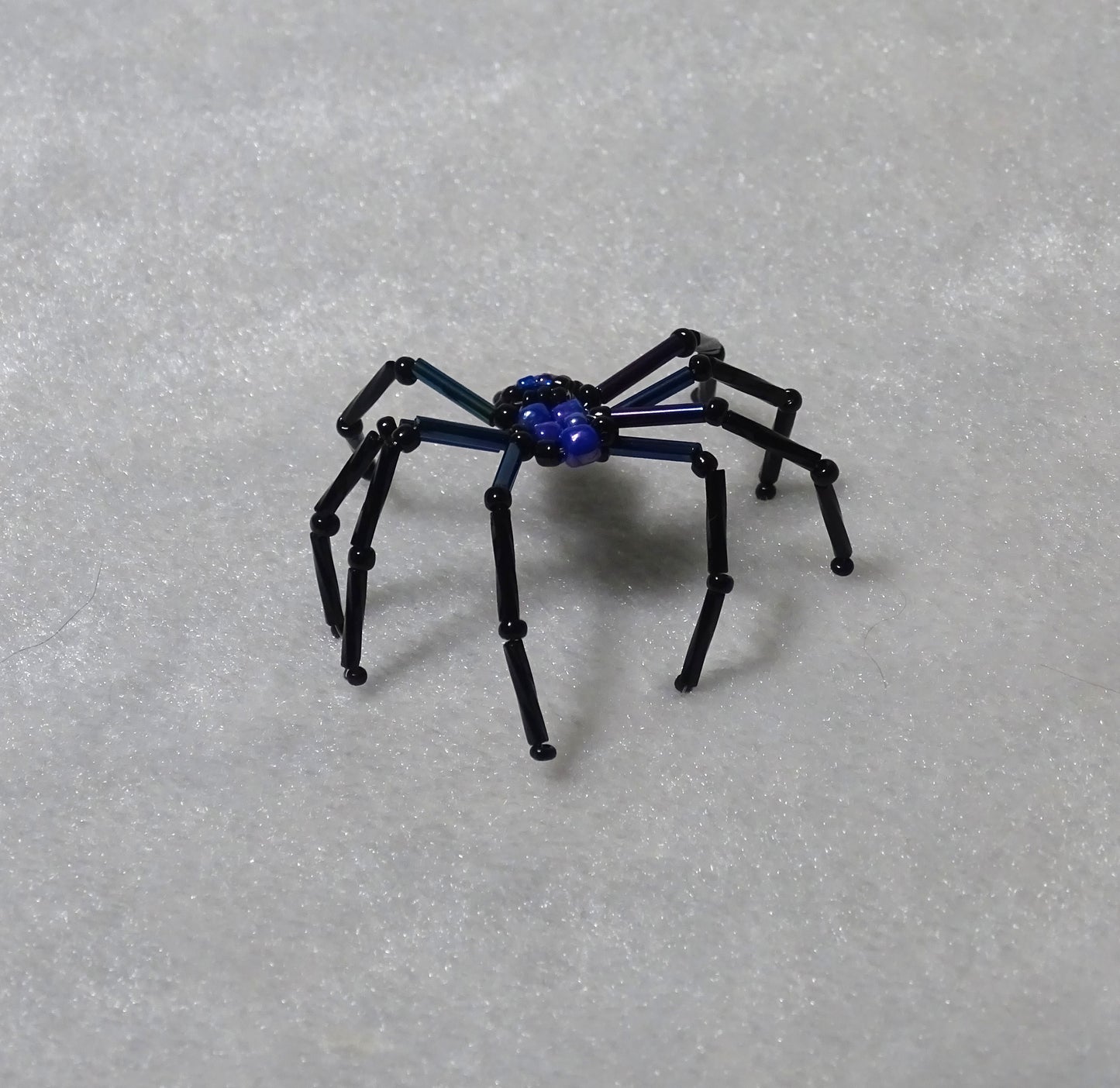 Blue and Black Beaded Spider