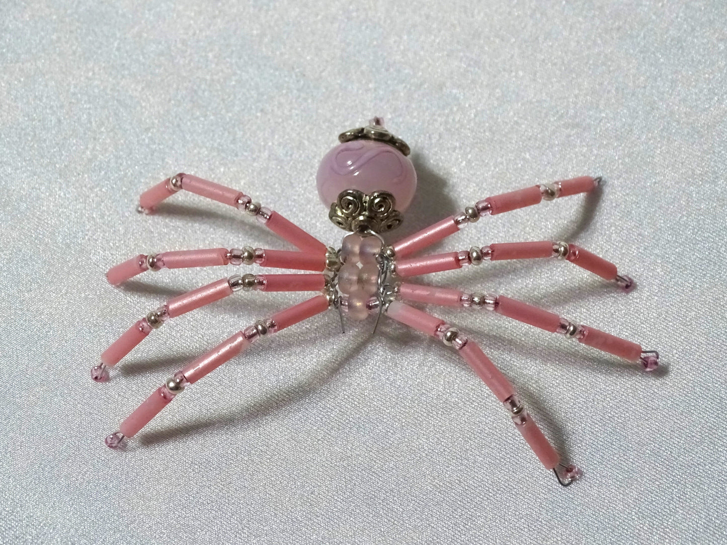 Silver and Pink Spider