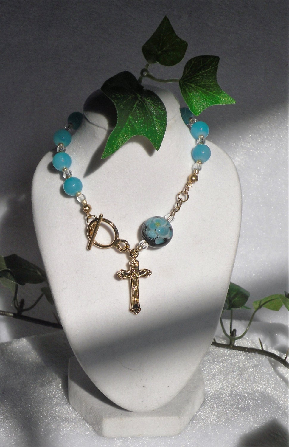 Flower Pater Rosary Bracelet