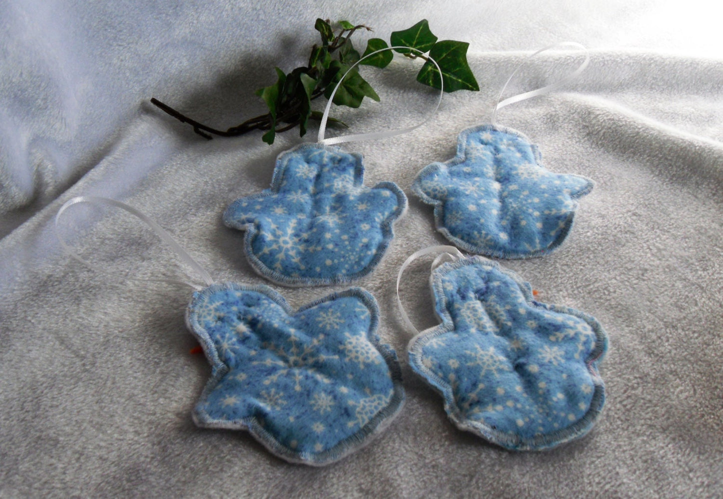 Flannel-backed Snowman Ornaments