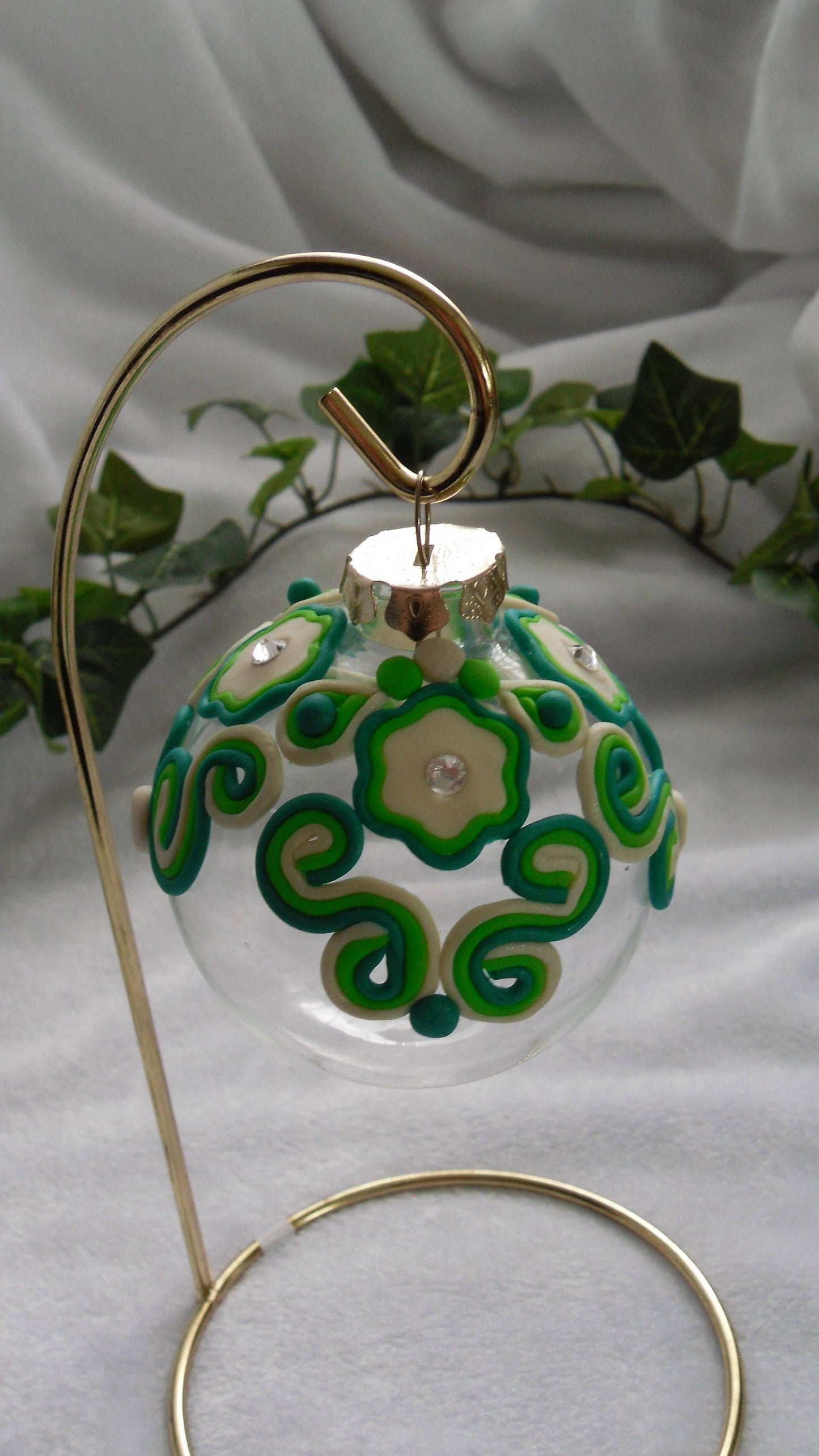 Flower and Crystal Ornament