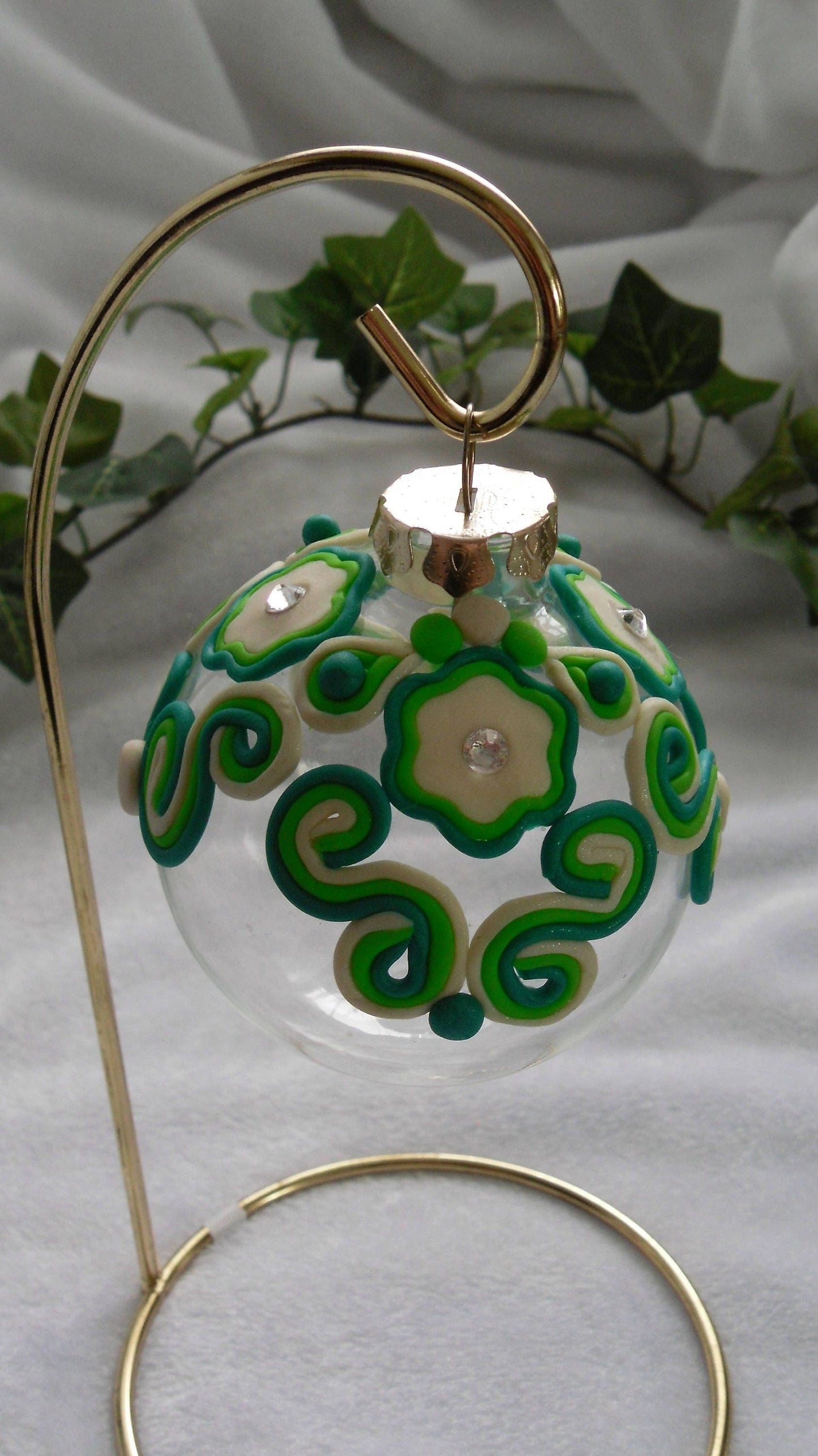 Flower and Crystal Ornament