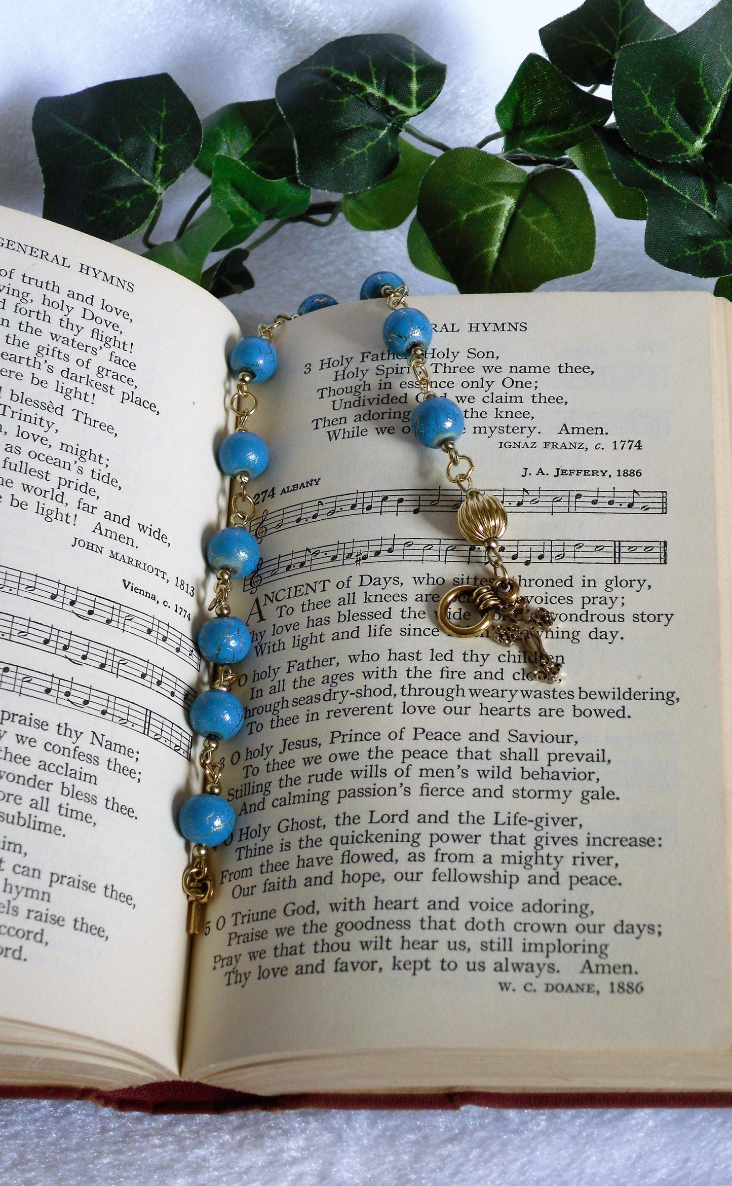 Gold and Turquoise Rosary Bracelet