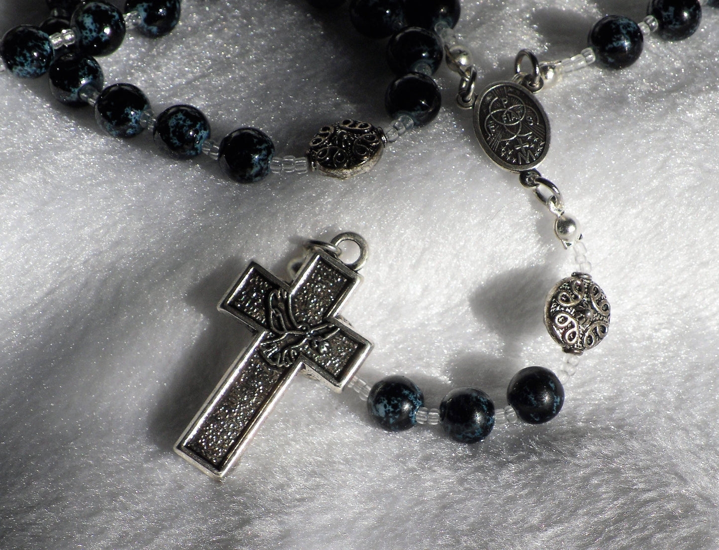 Blue Speckled Dove Rosary