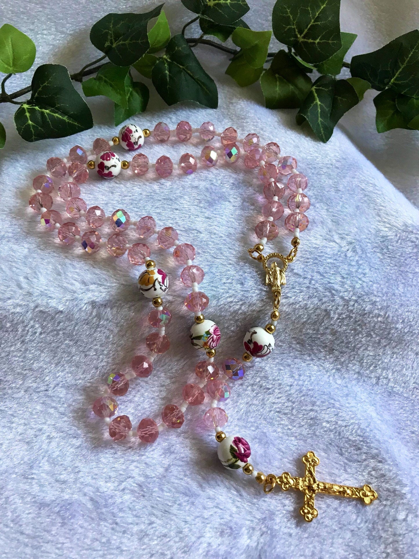 Pink Rose Rosary