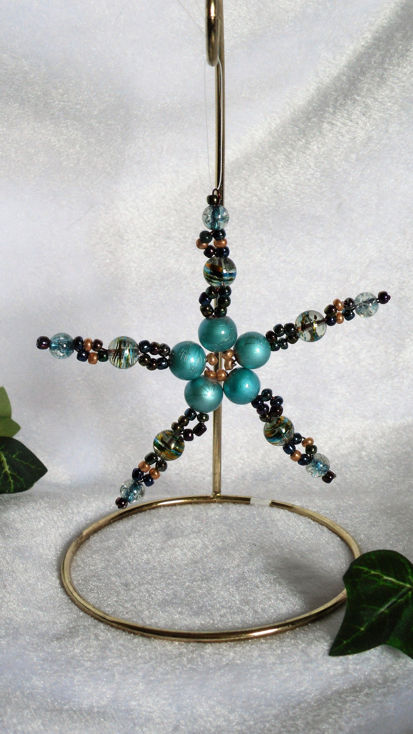 Blue and Green Glass Star