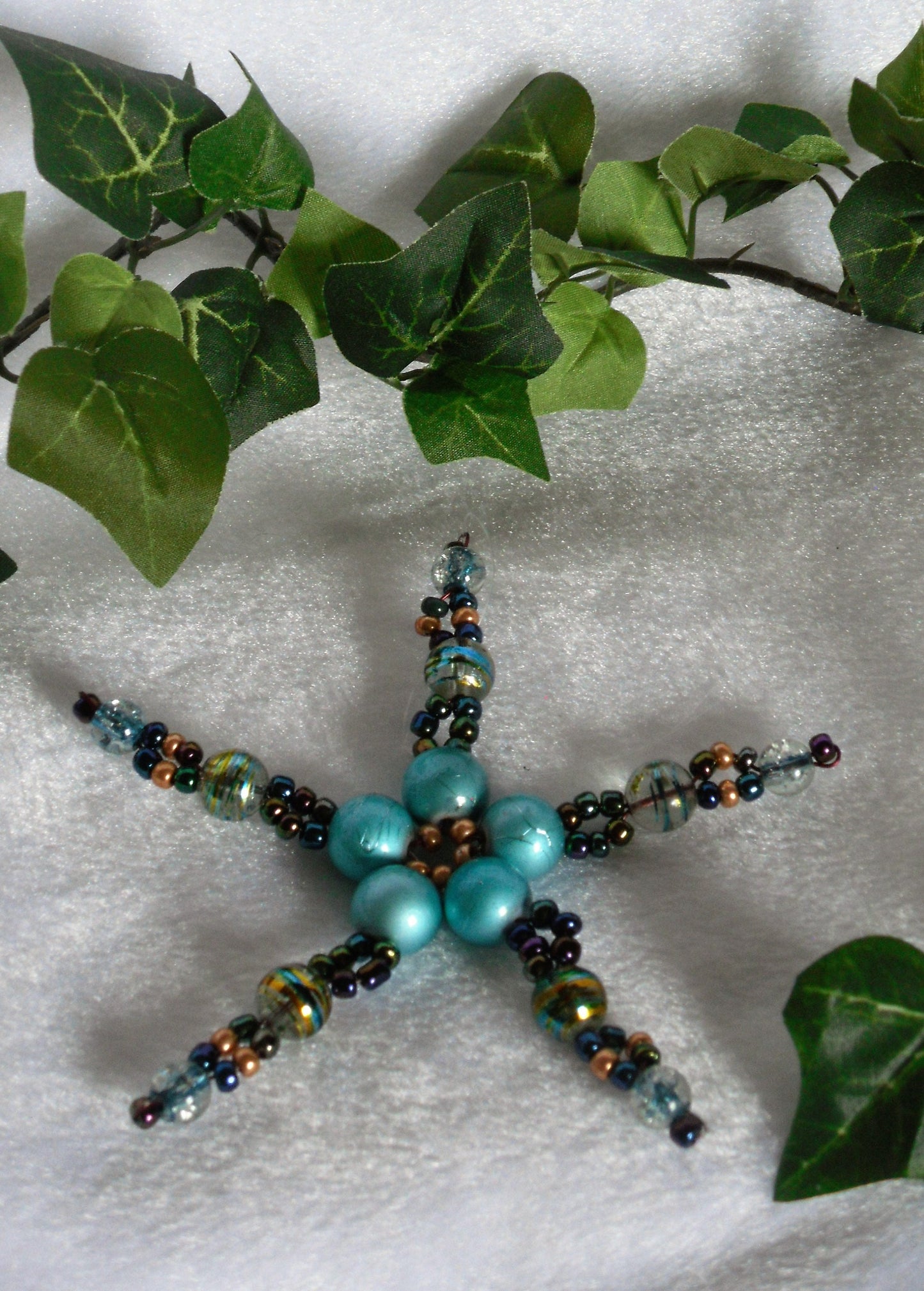 Blue and Green Glass Star
