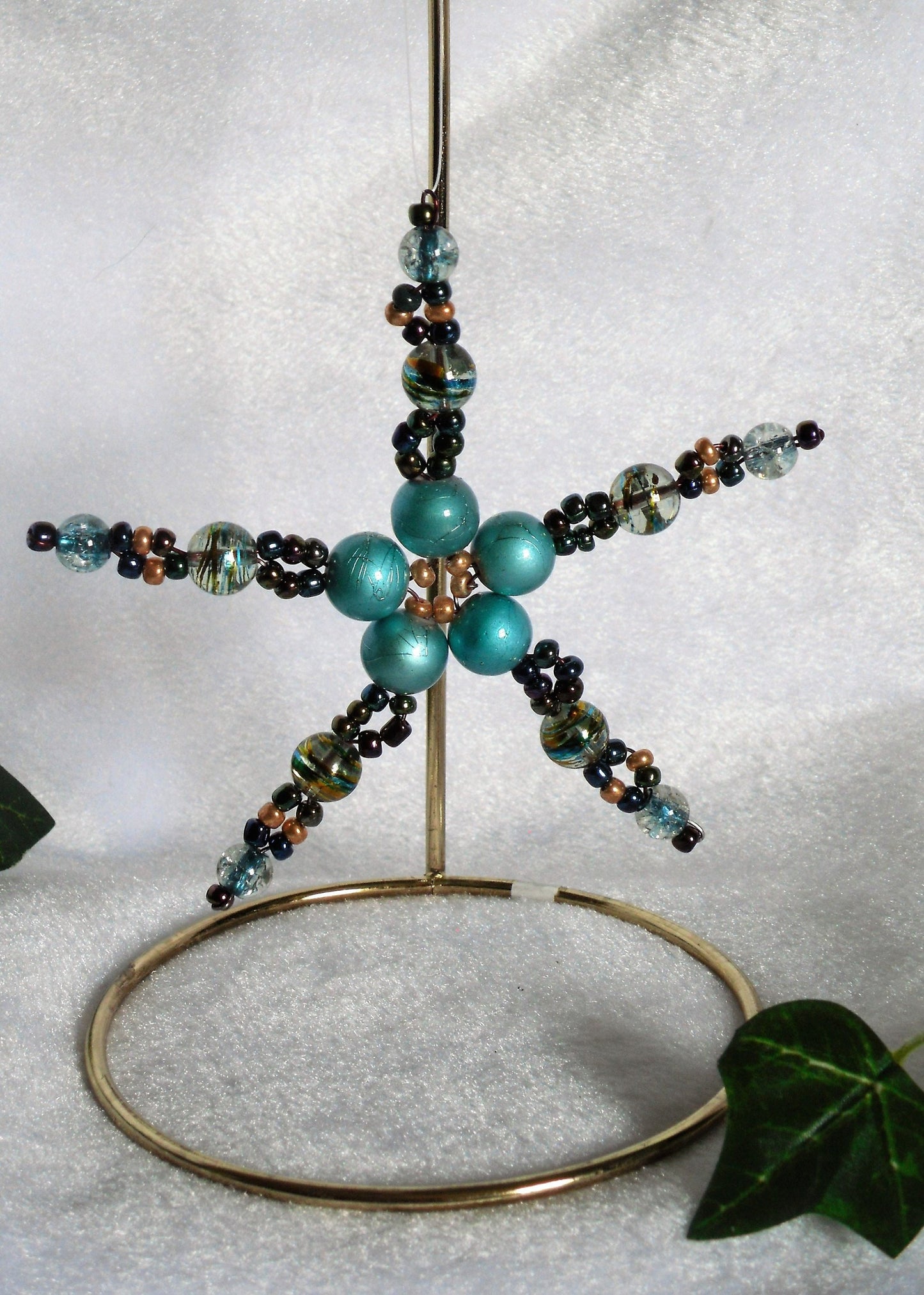 Blue and Green Glass Star