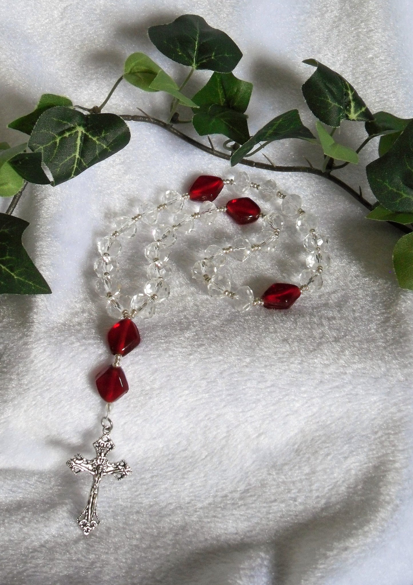 Crystal-cut Glass Anglican Rosary