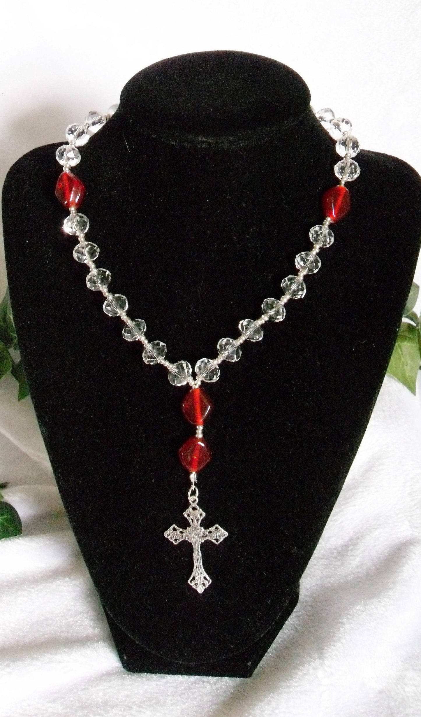 Crystal-cut Glass Anglican Rosary