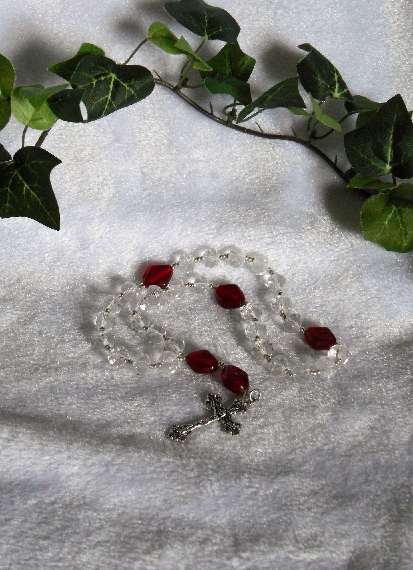 Crystal-cut Glass Anglican Rosary
