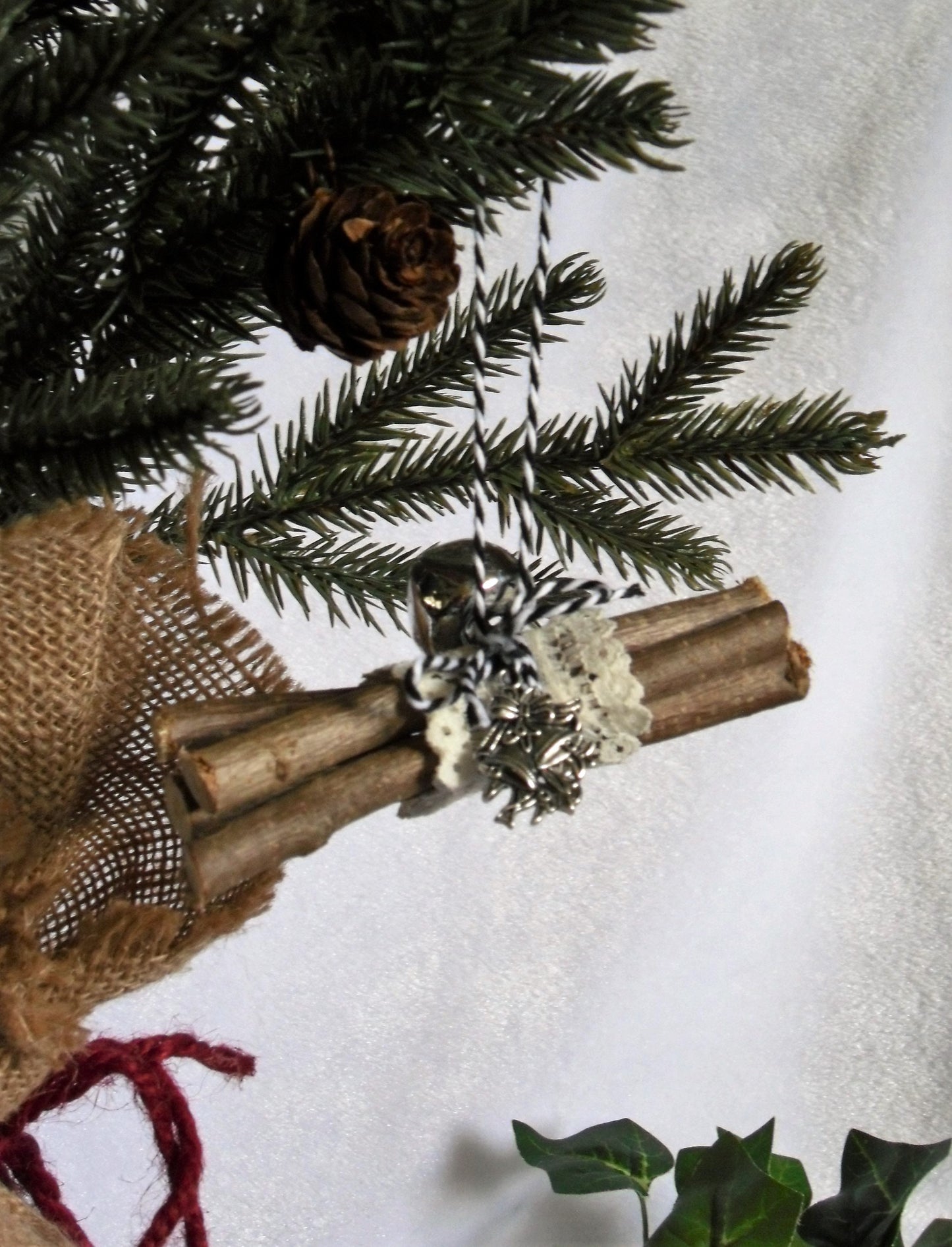 Black and White Rustic Ornaments