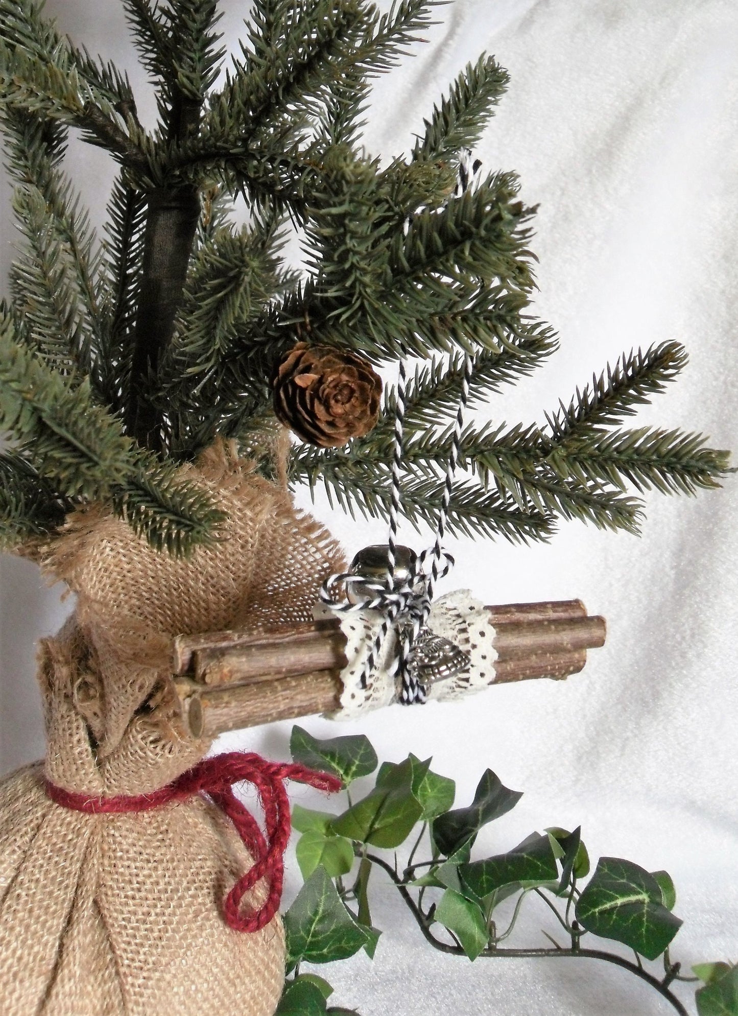 Black and White Rustic Ornaments