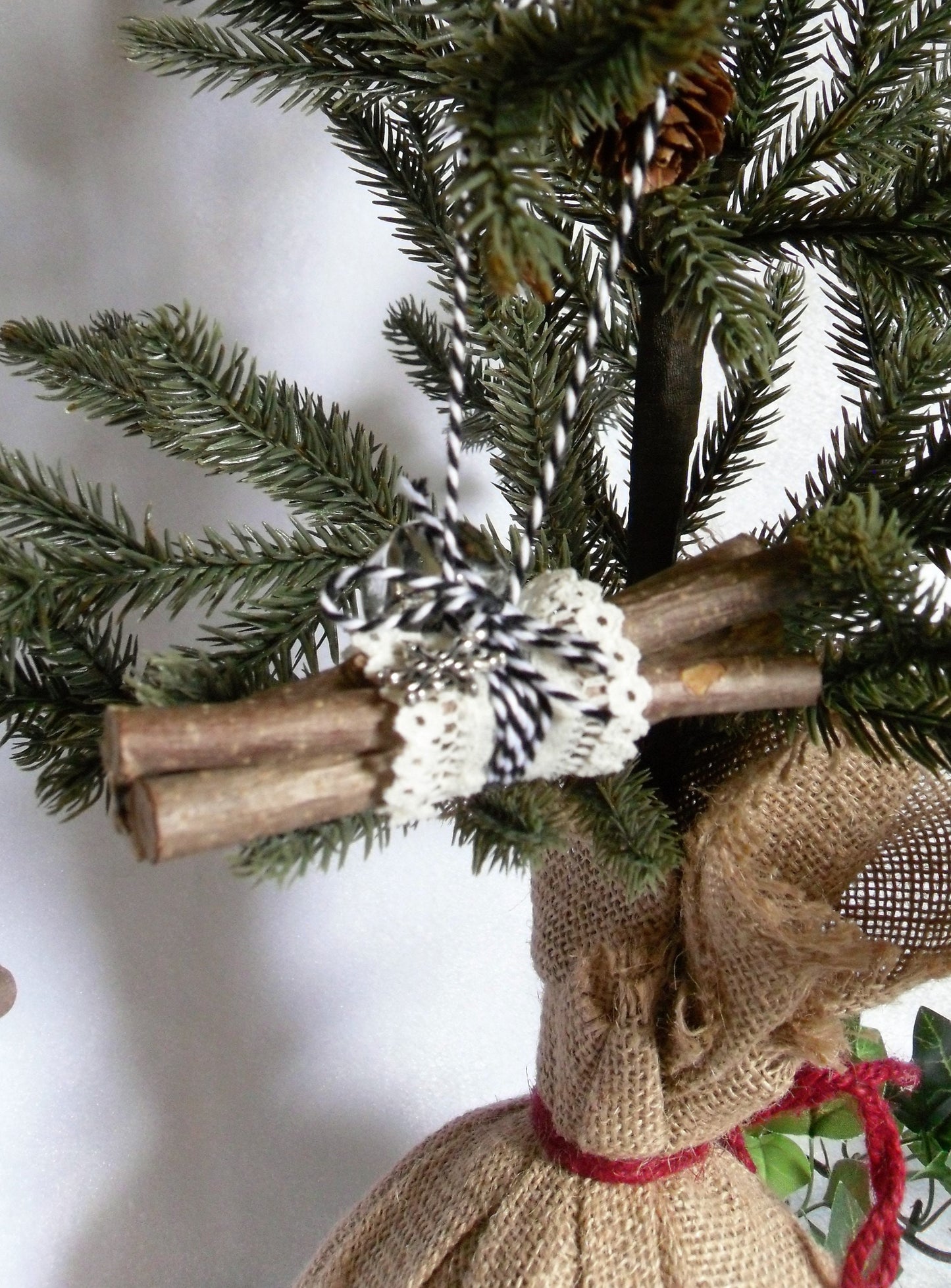 Black and White Rustic Ornaments