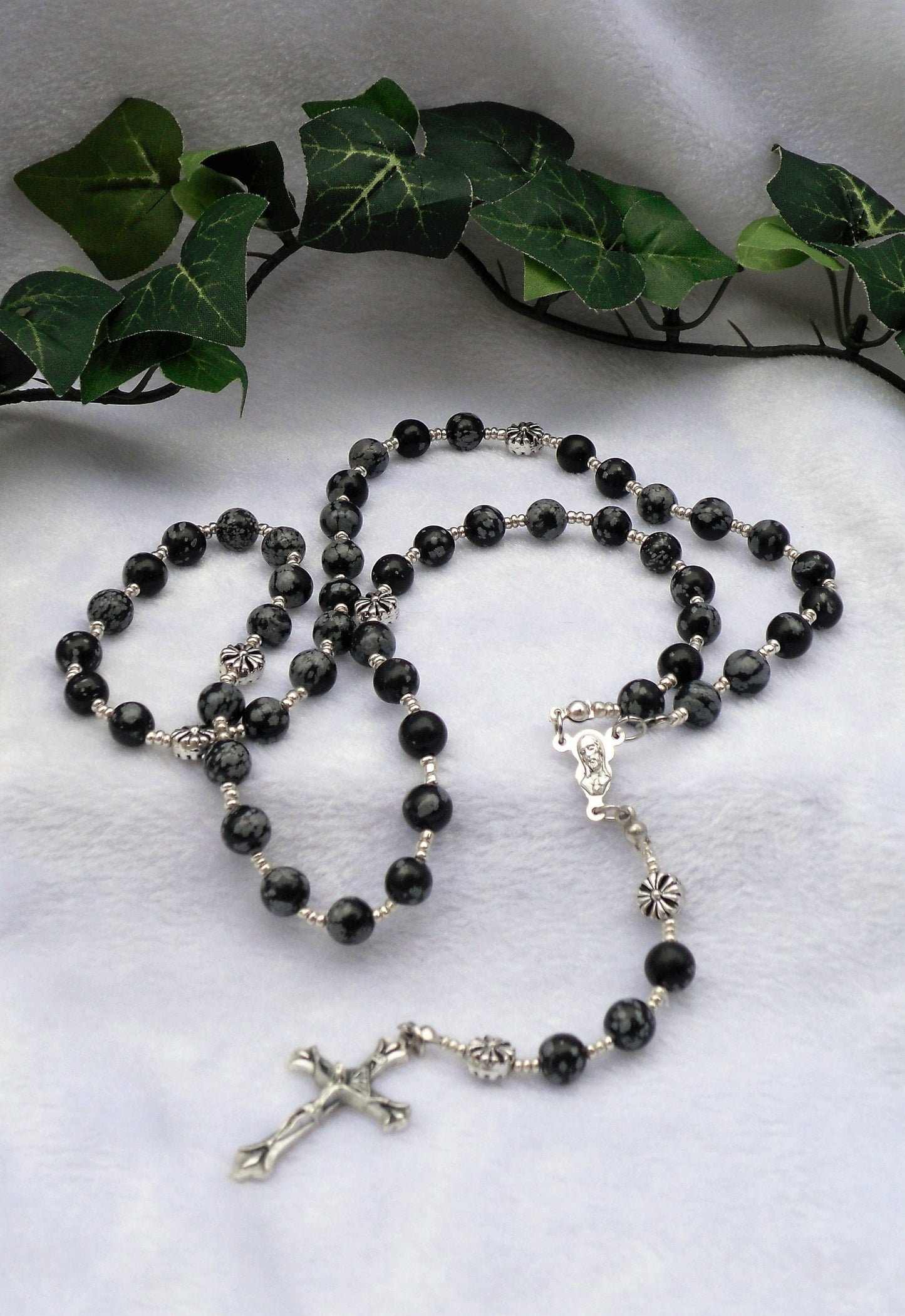 Snowflake Jasper Rosary