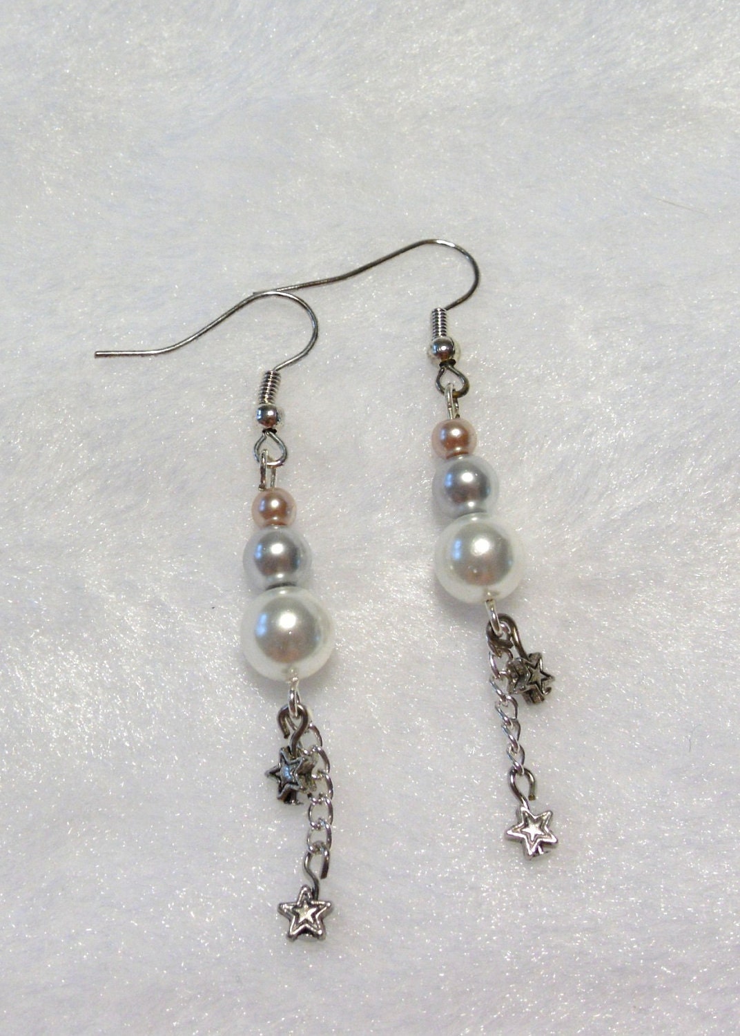 Patriotic Faux Pearl Earrings