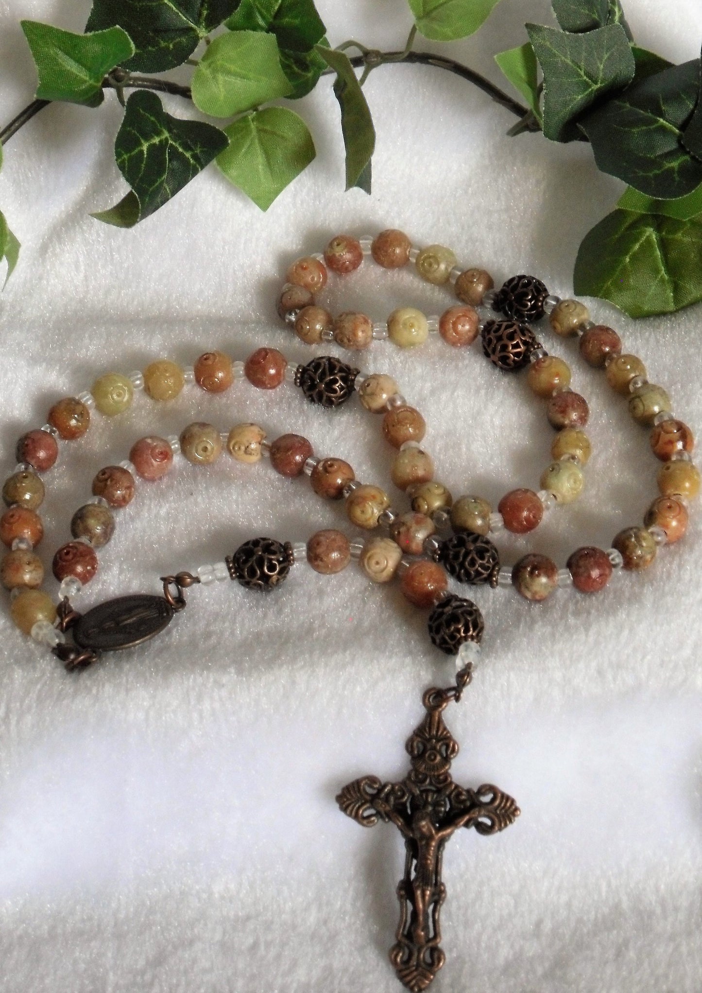 Soapstone and Copper Rosary
