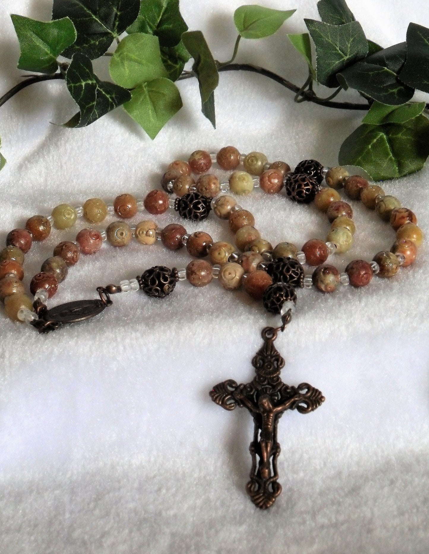 Soapstone and Copper Rosary