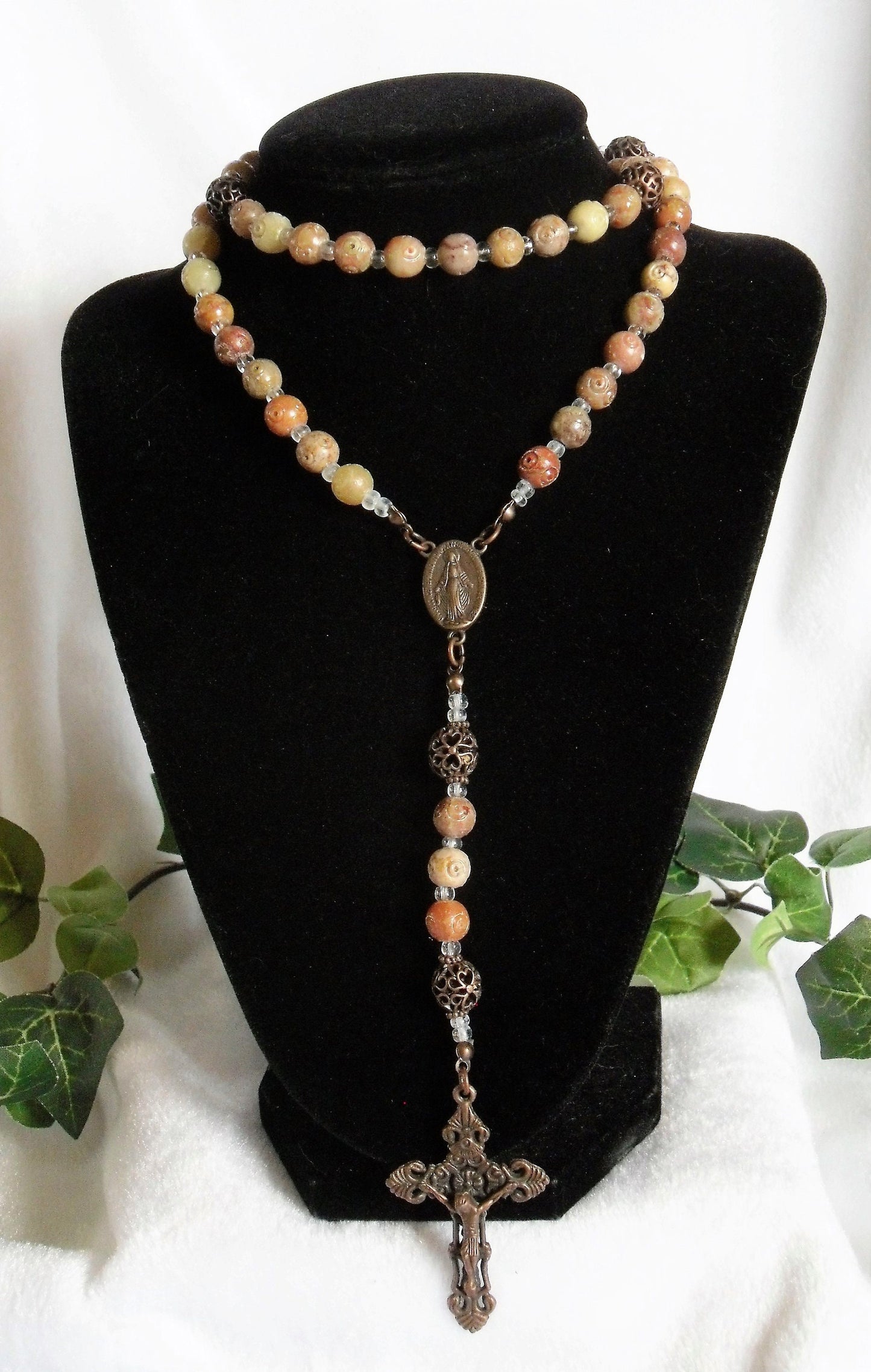 Soapstone and Copper Rosary