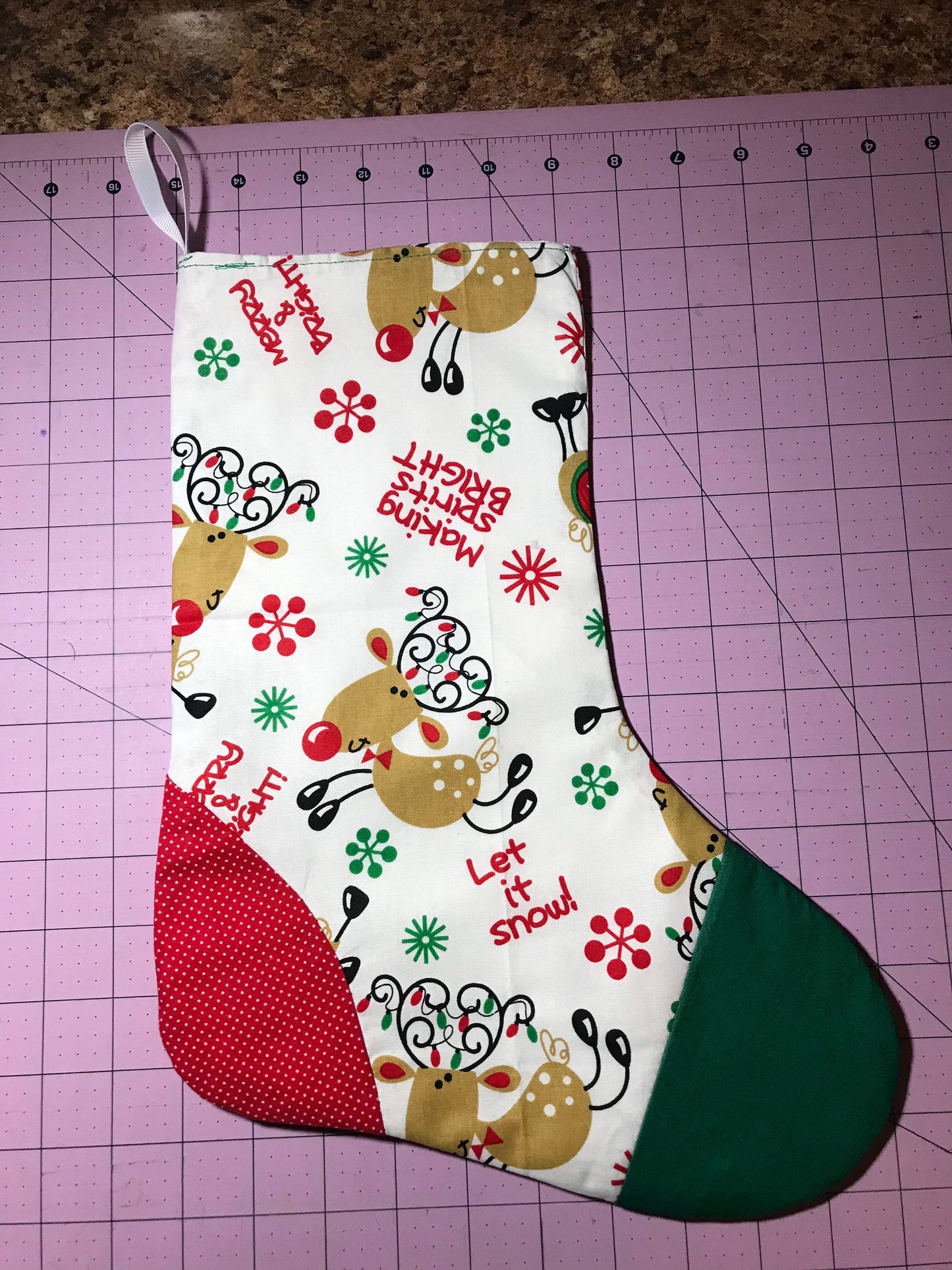 Happy Reindeer Stocking