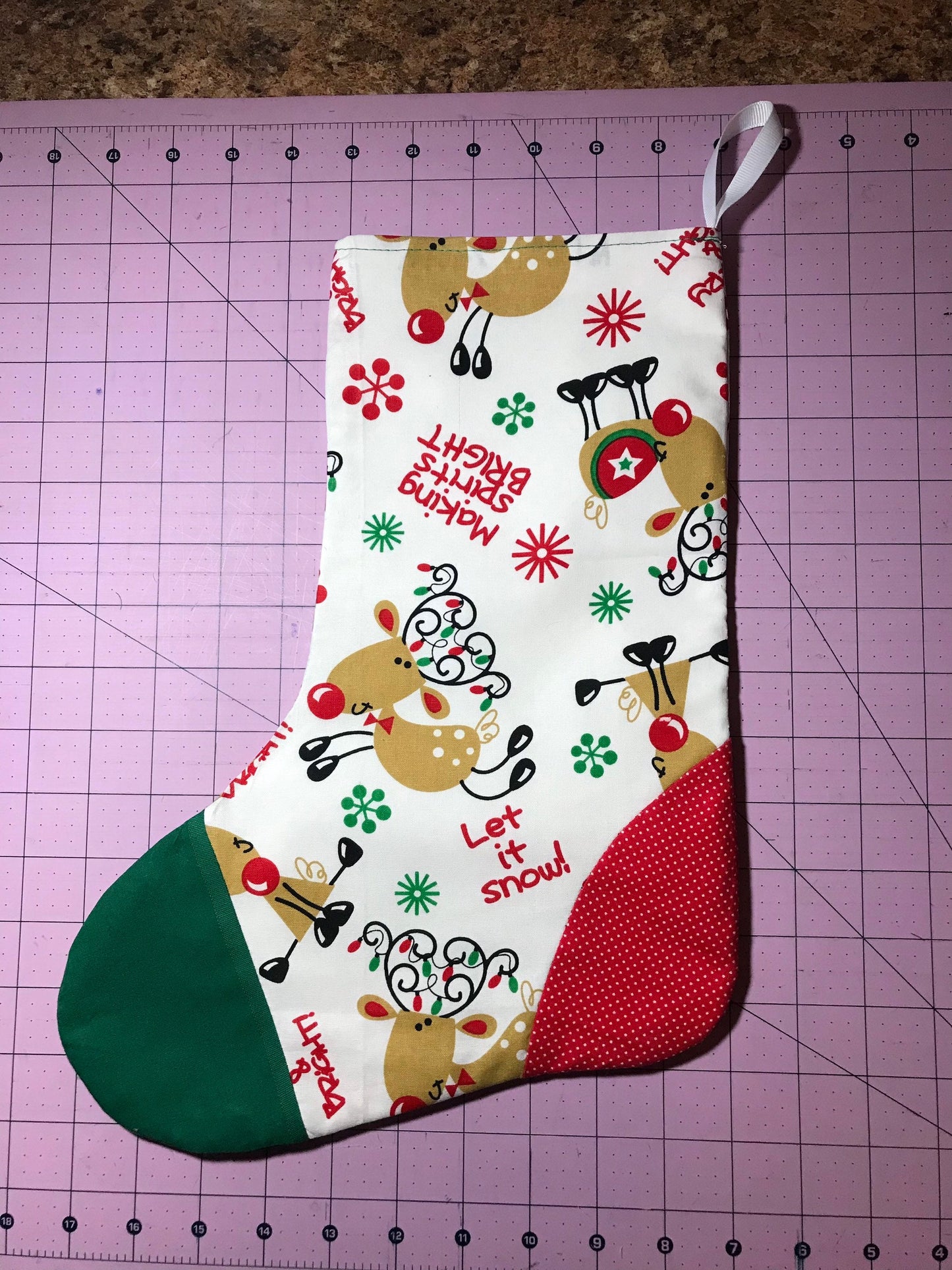 Happy Reindeer Stocking
