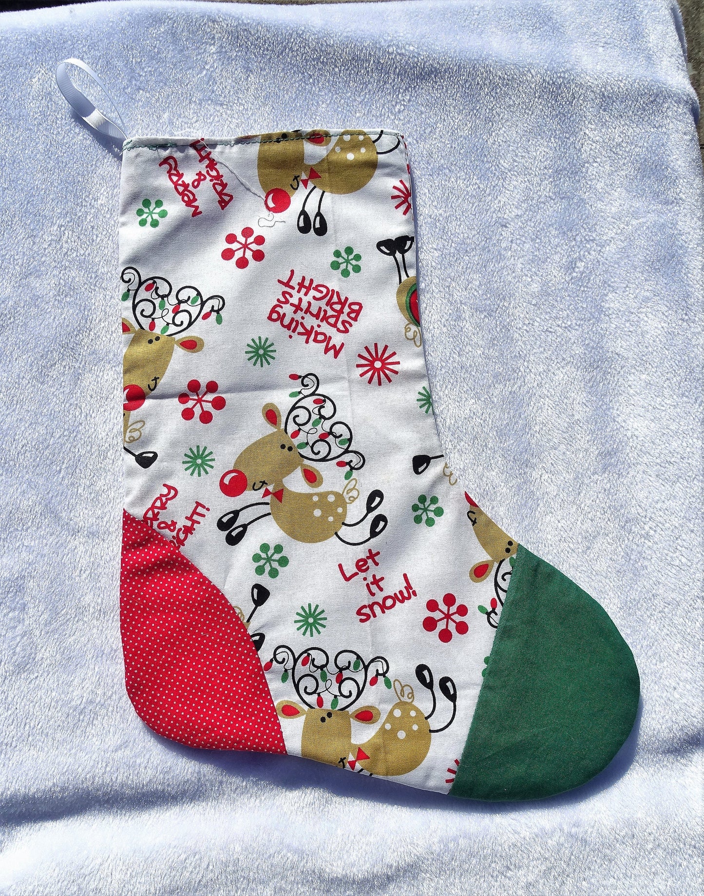 Happy Reindeer Stocking