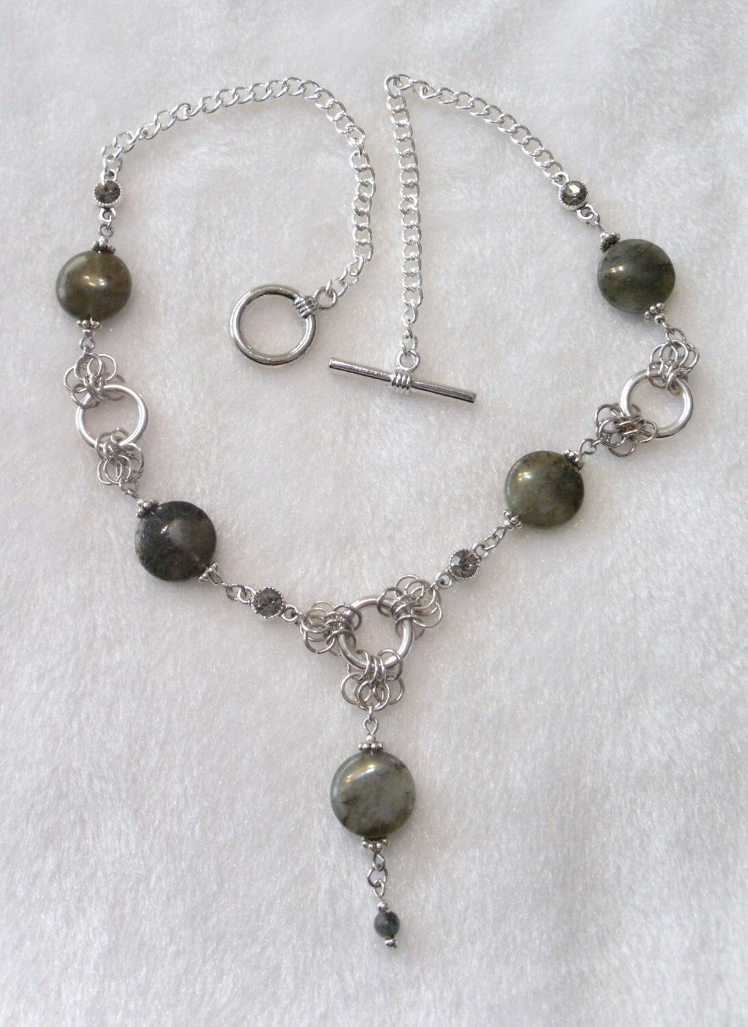 Labradorite and Swarovski Necklace