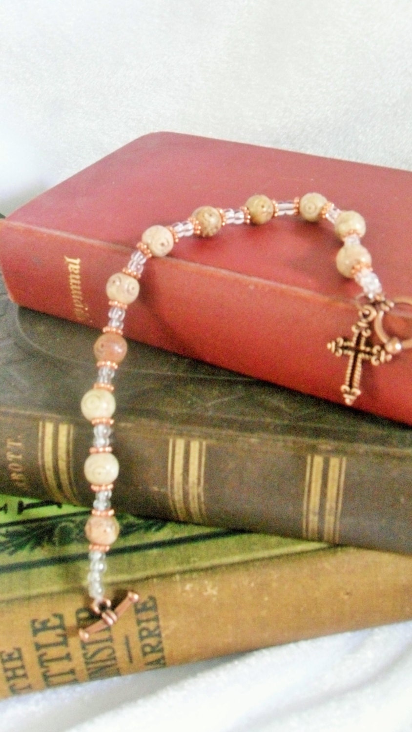 Natural Stone Rosary Bracelet