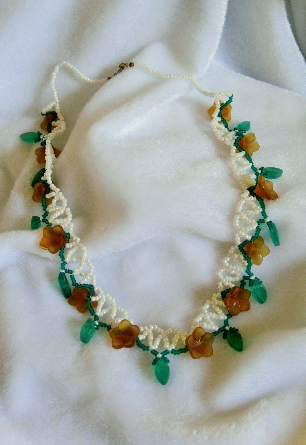 Amber Flower Necklace