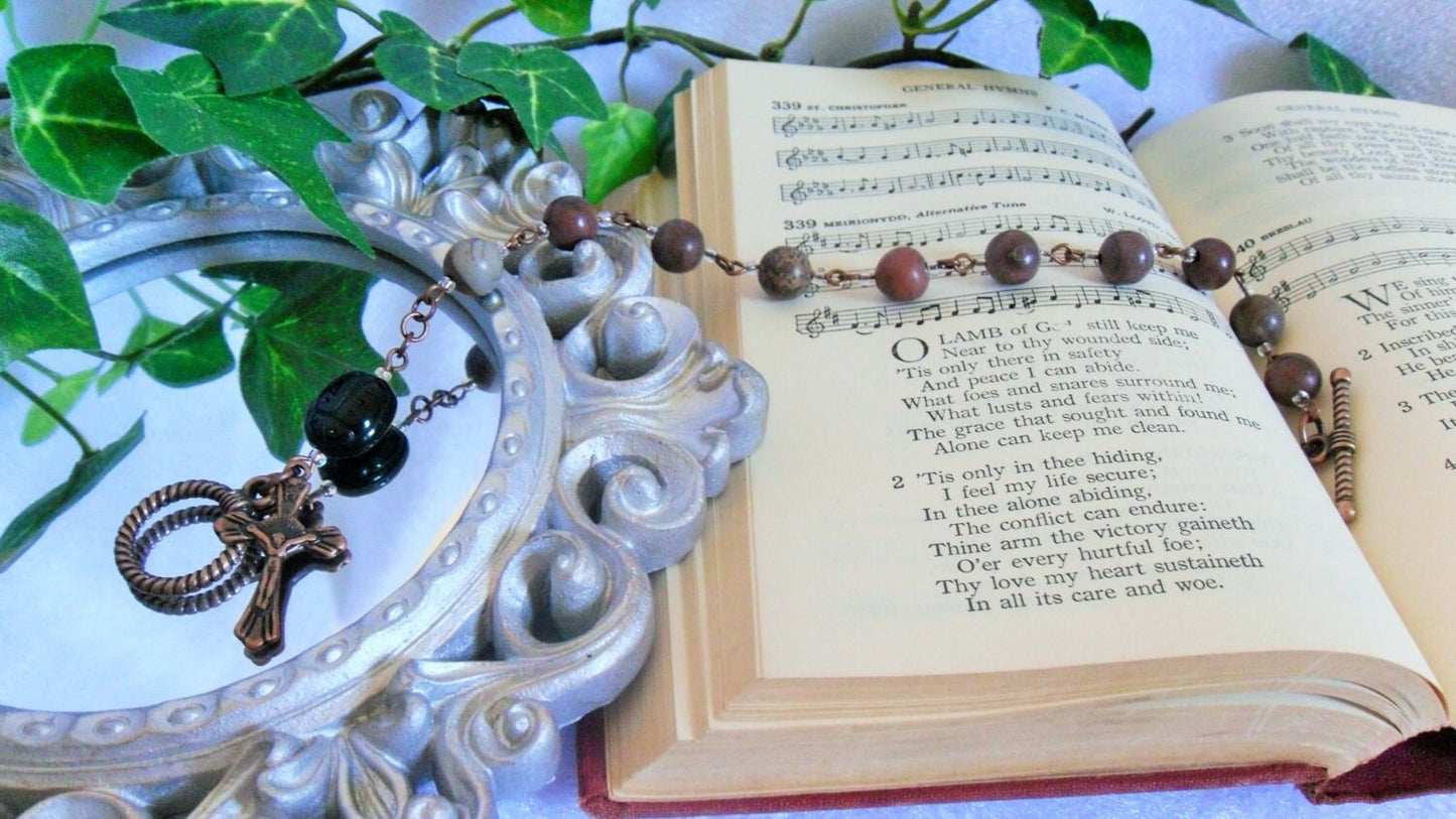 Paintbrush Jasper Rosary Bracelet