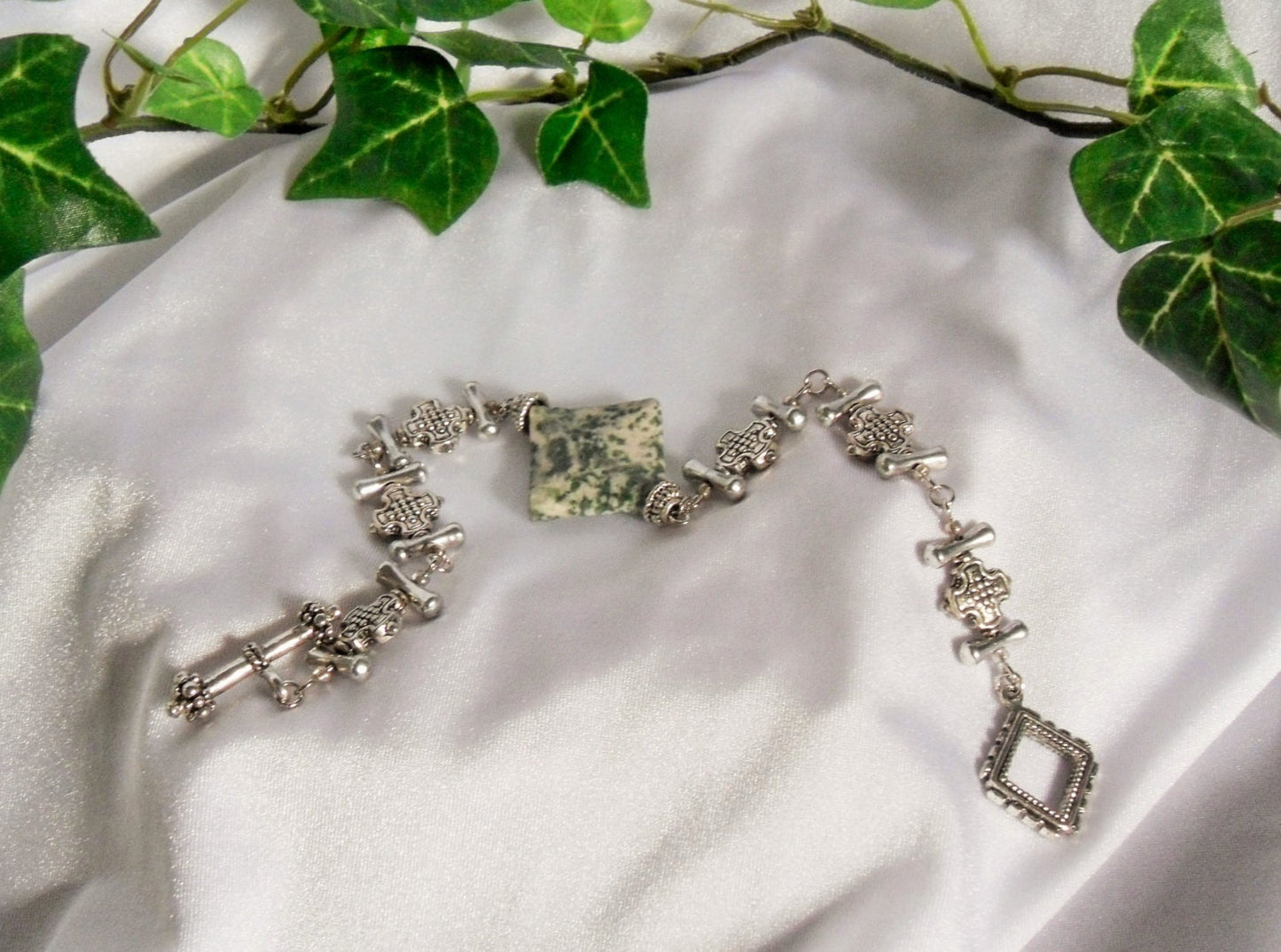 Tree Agate Square Bracelet