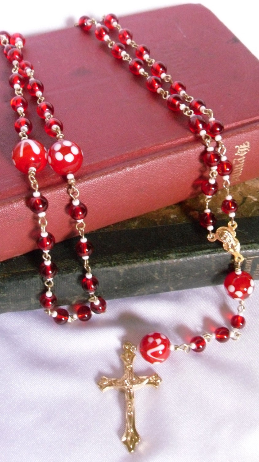White and Red Rosary