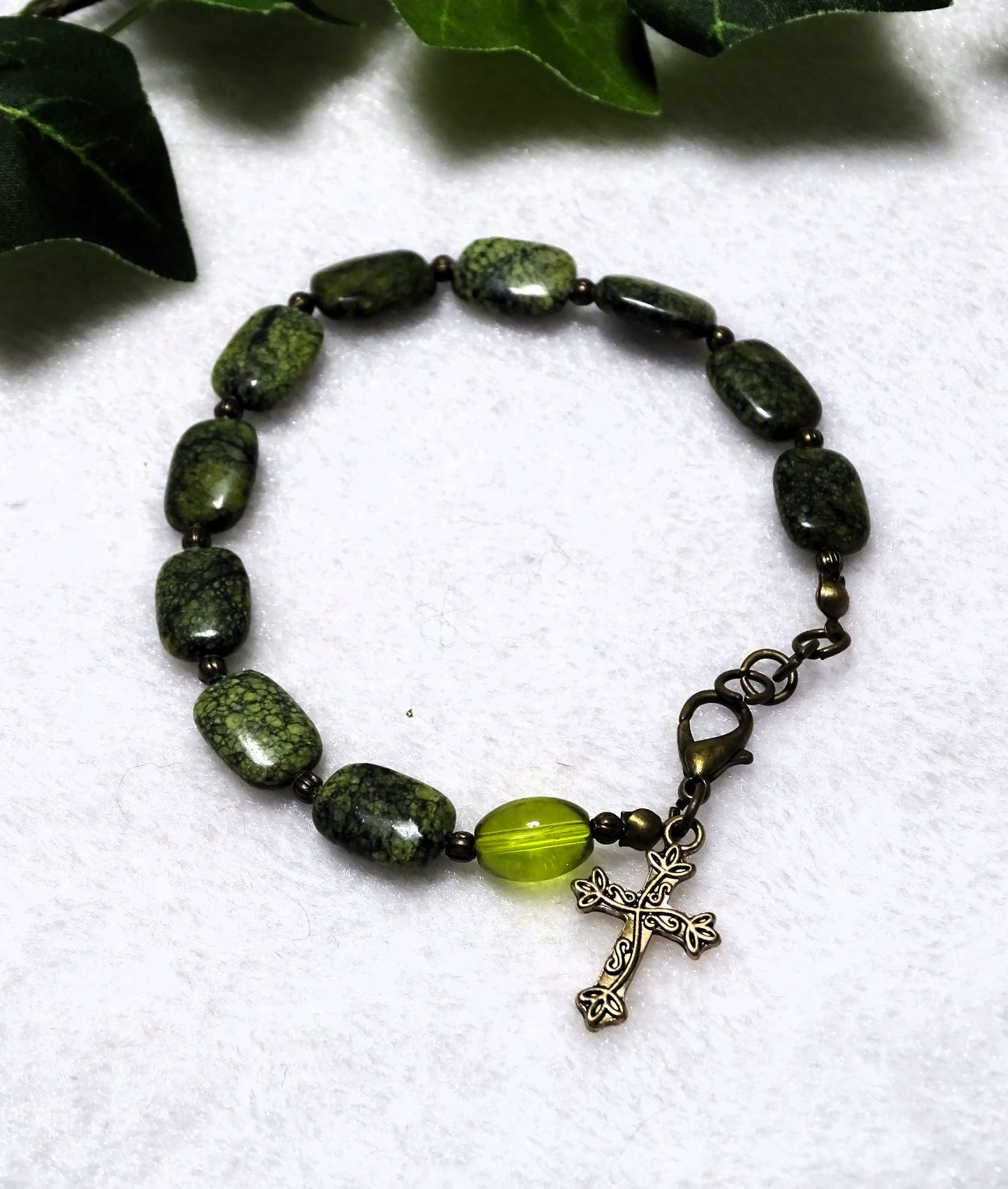 Snakeskin Jasper Rosary Bracelet