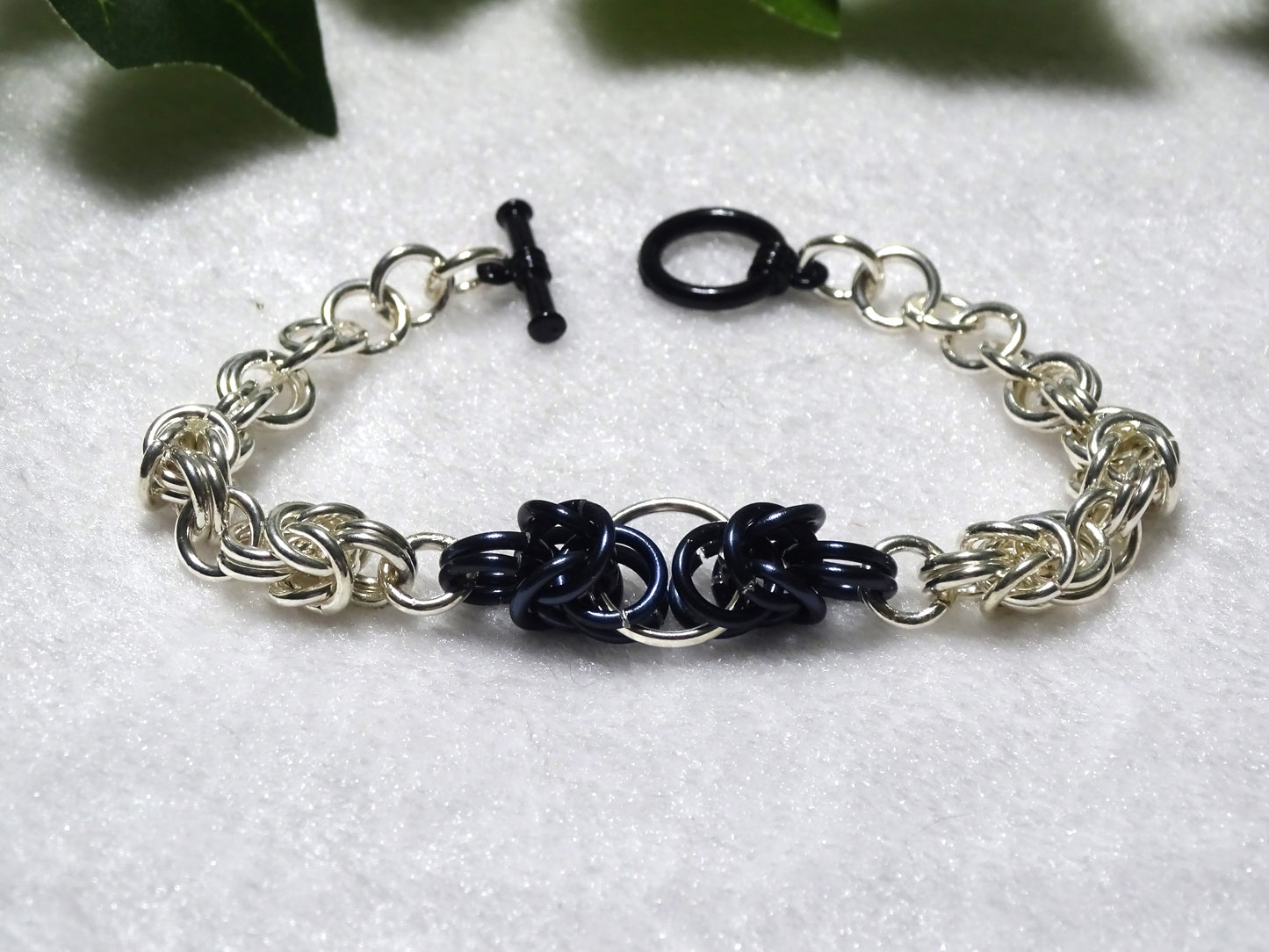 Two Tone Byzantine Chain Maille Bracelet