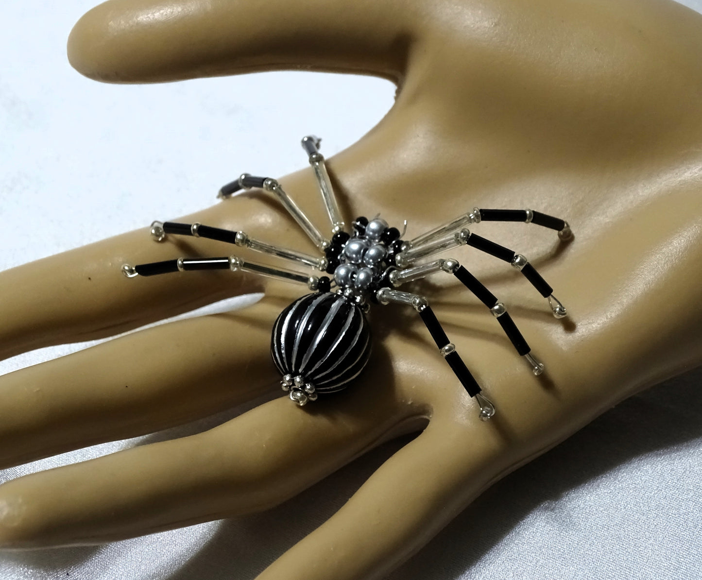 Silver and Black Spider