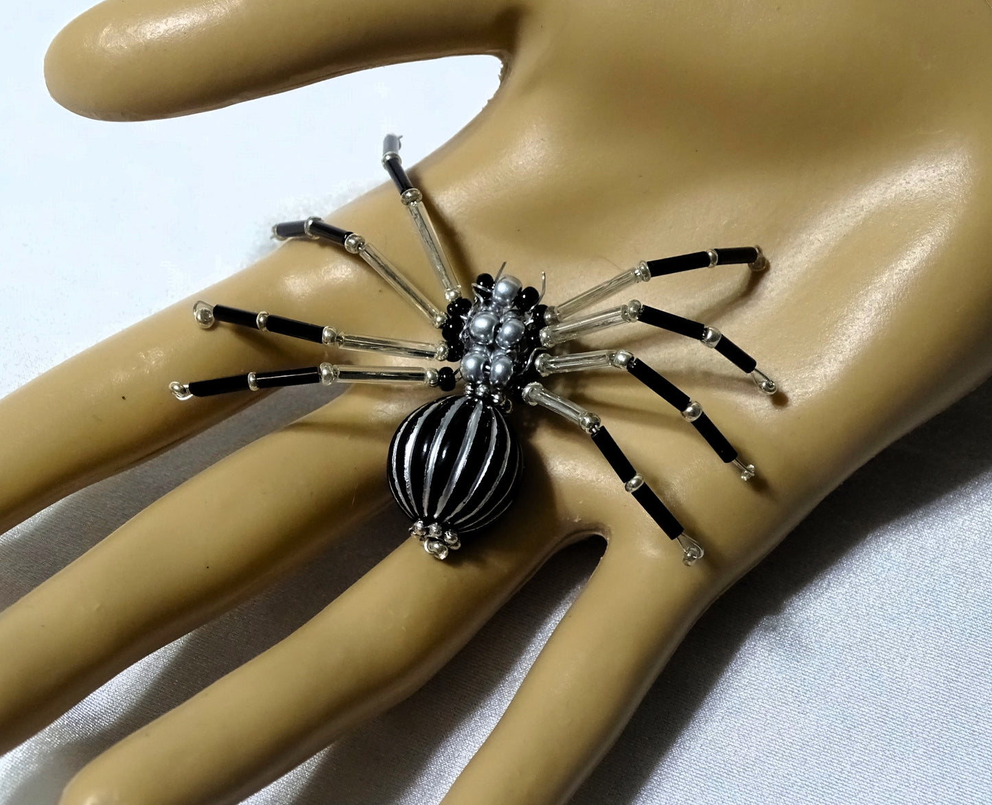 Silver and Black Spider