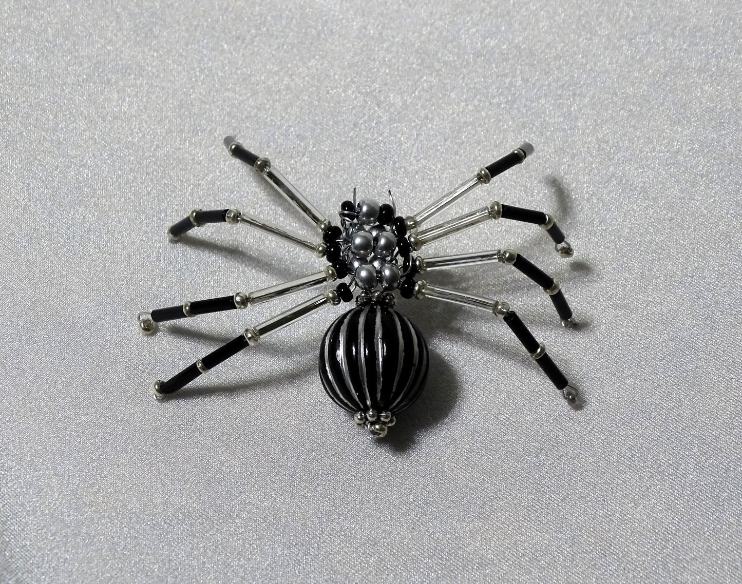 Silver and Black Spider