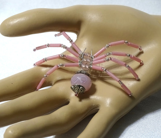 Silver and Pink Spider