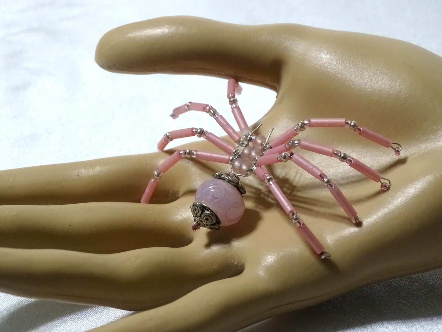 Silver and Pink Spider