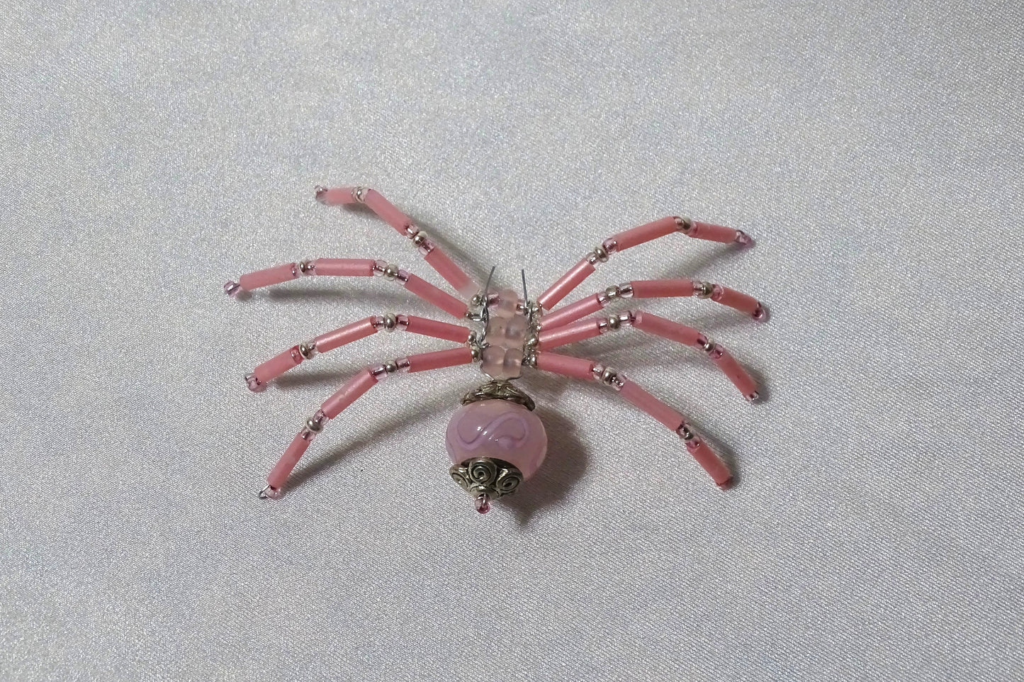 Silver and Pink Spider