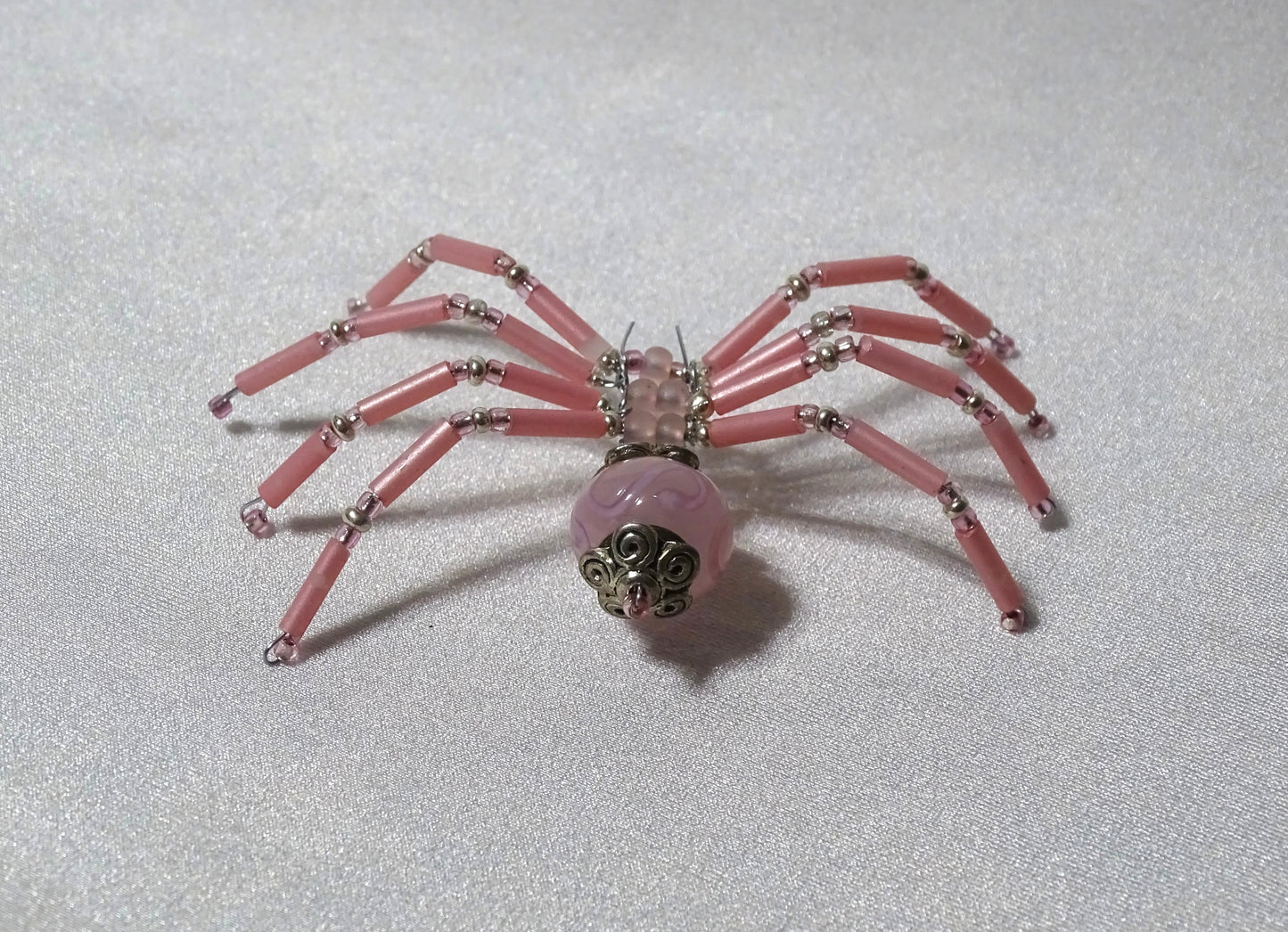 Silver and Pink Spider