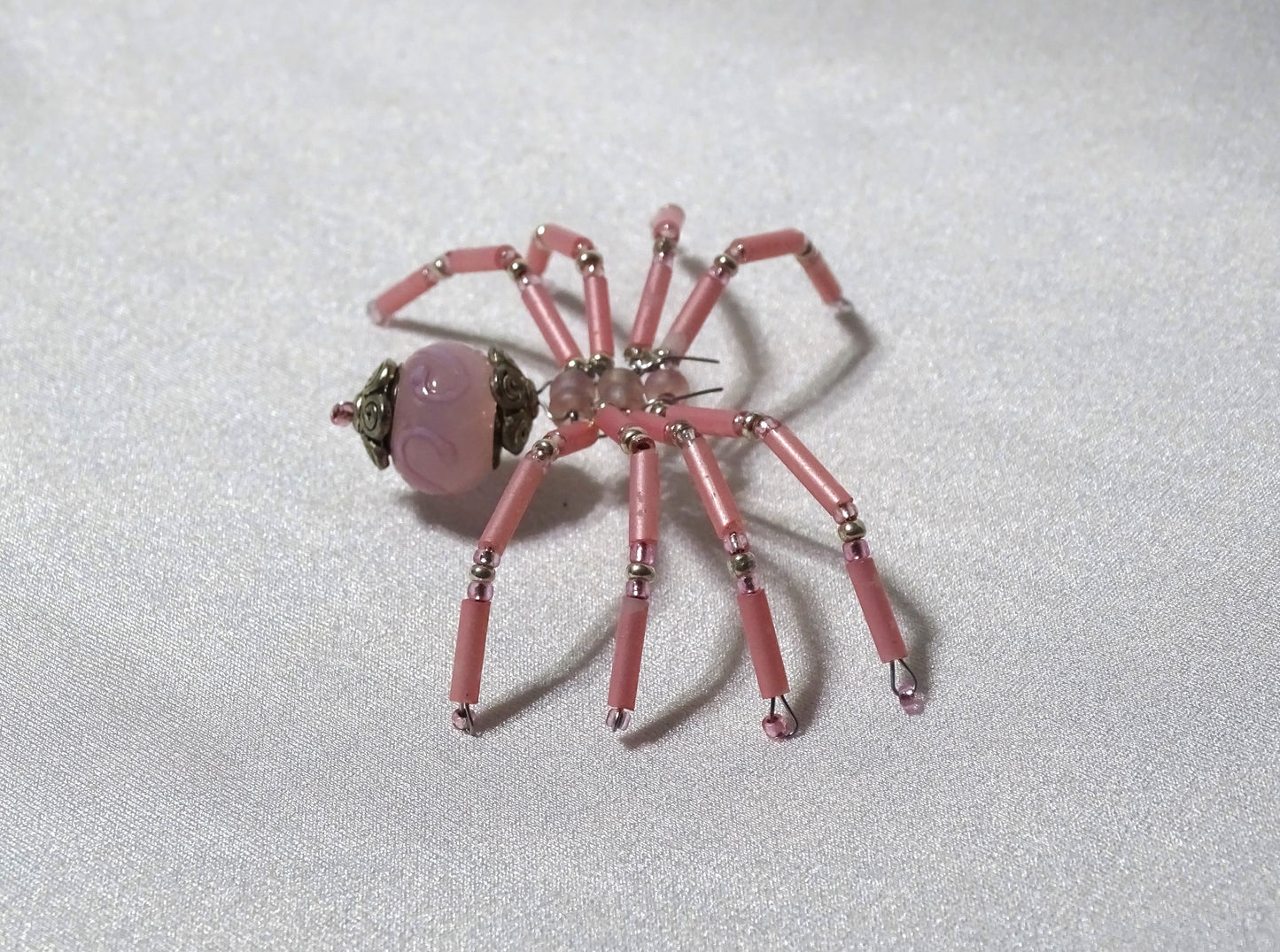 Silver and Pink Spider