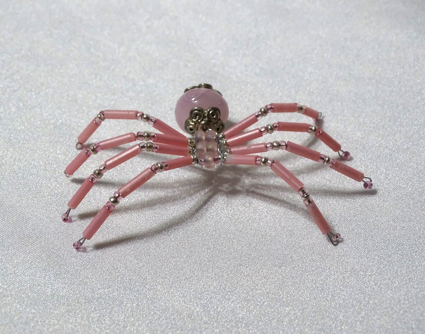Silver and Pink Spider