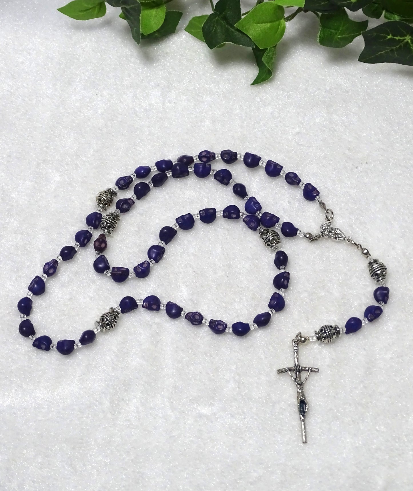 Purple Skulls Rosary