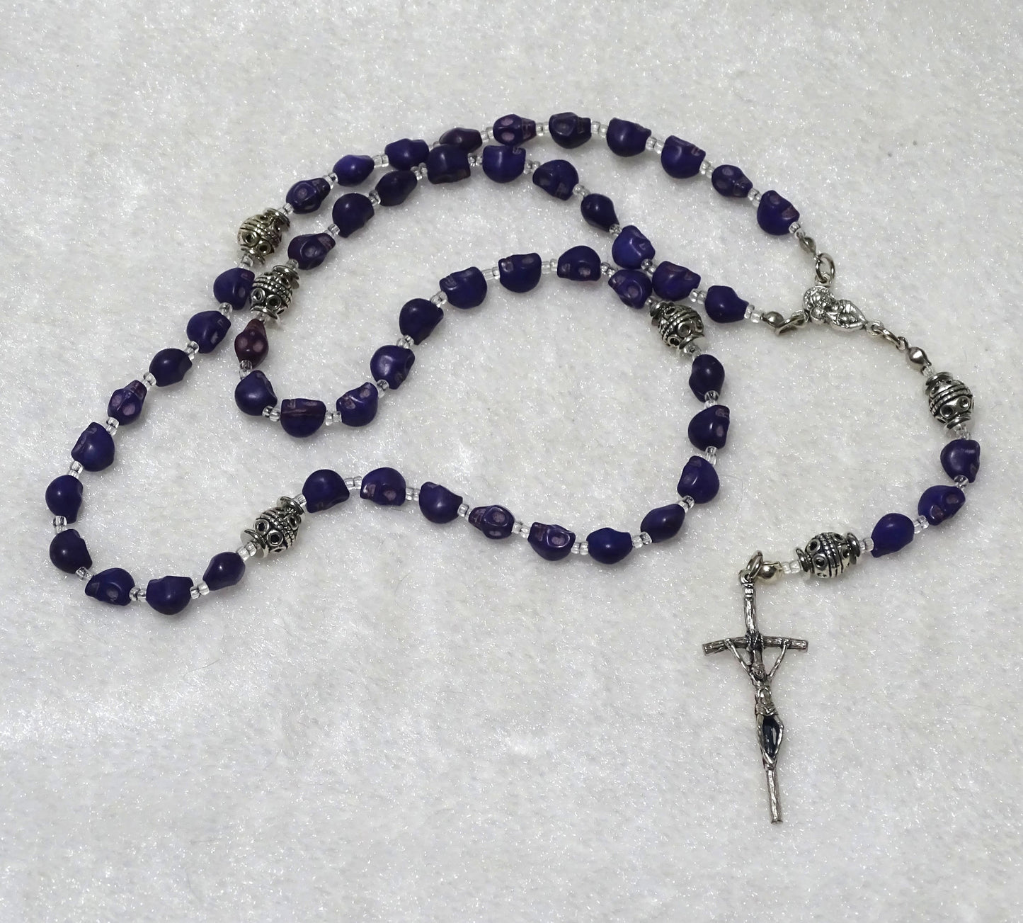 Purple Skulls Rosary