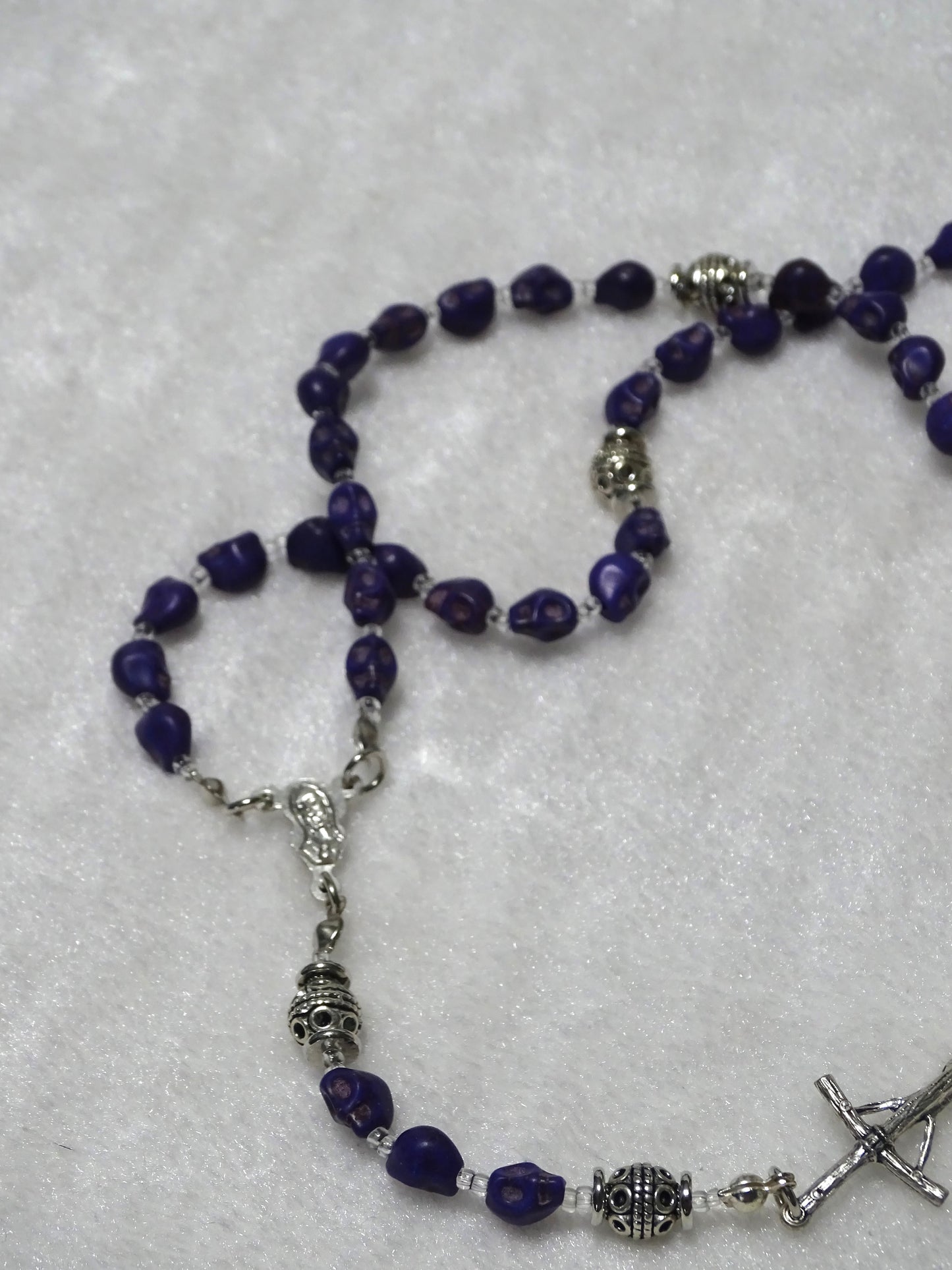 Purple Skulls Rosary