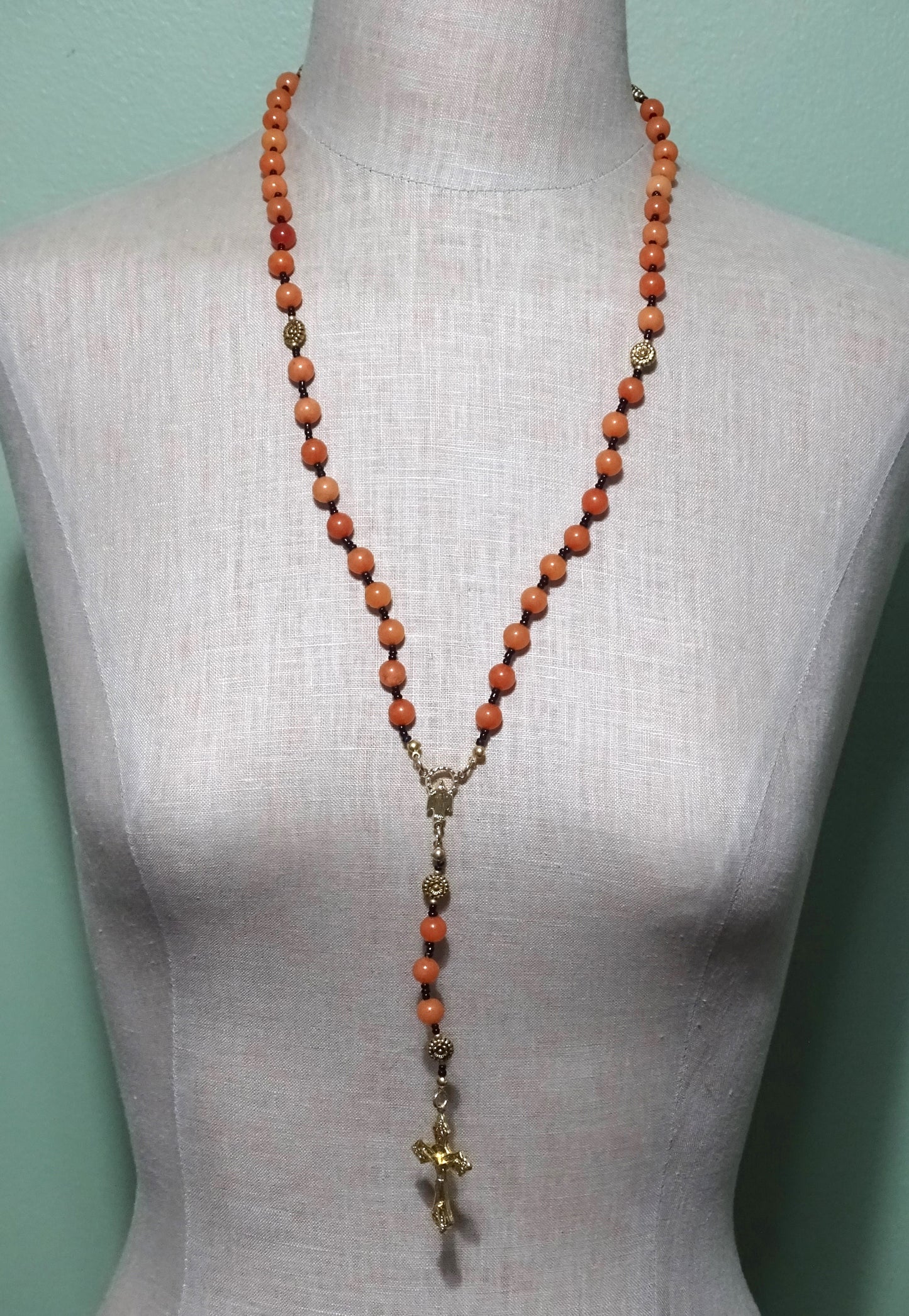 Peach Aventurine Rosary