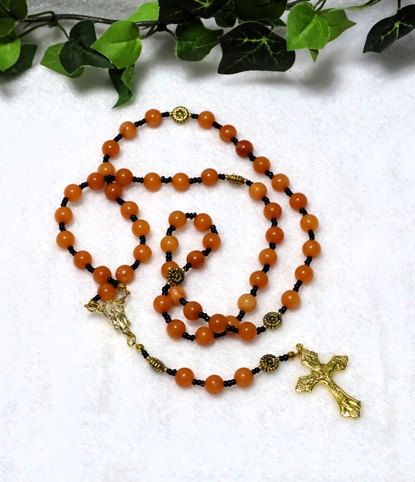 Peach Aventurine Rosary
