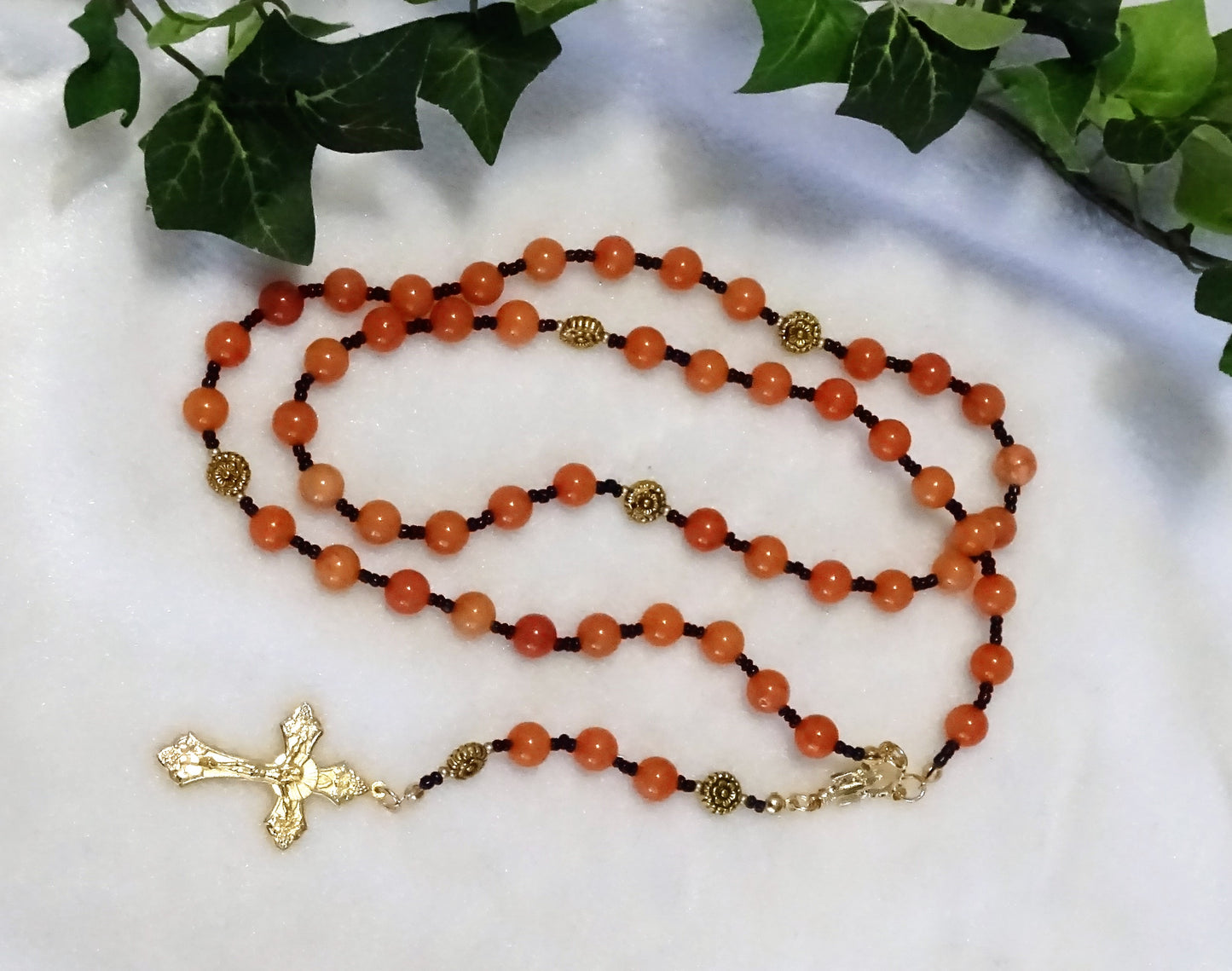 Peach Aventurine Rosary